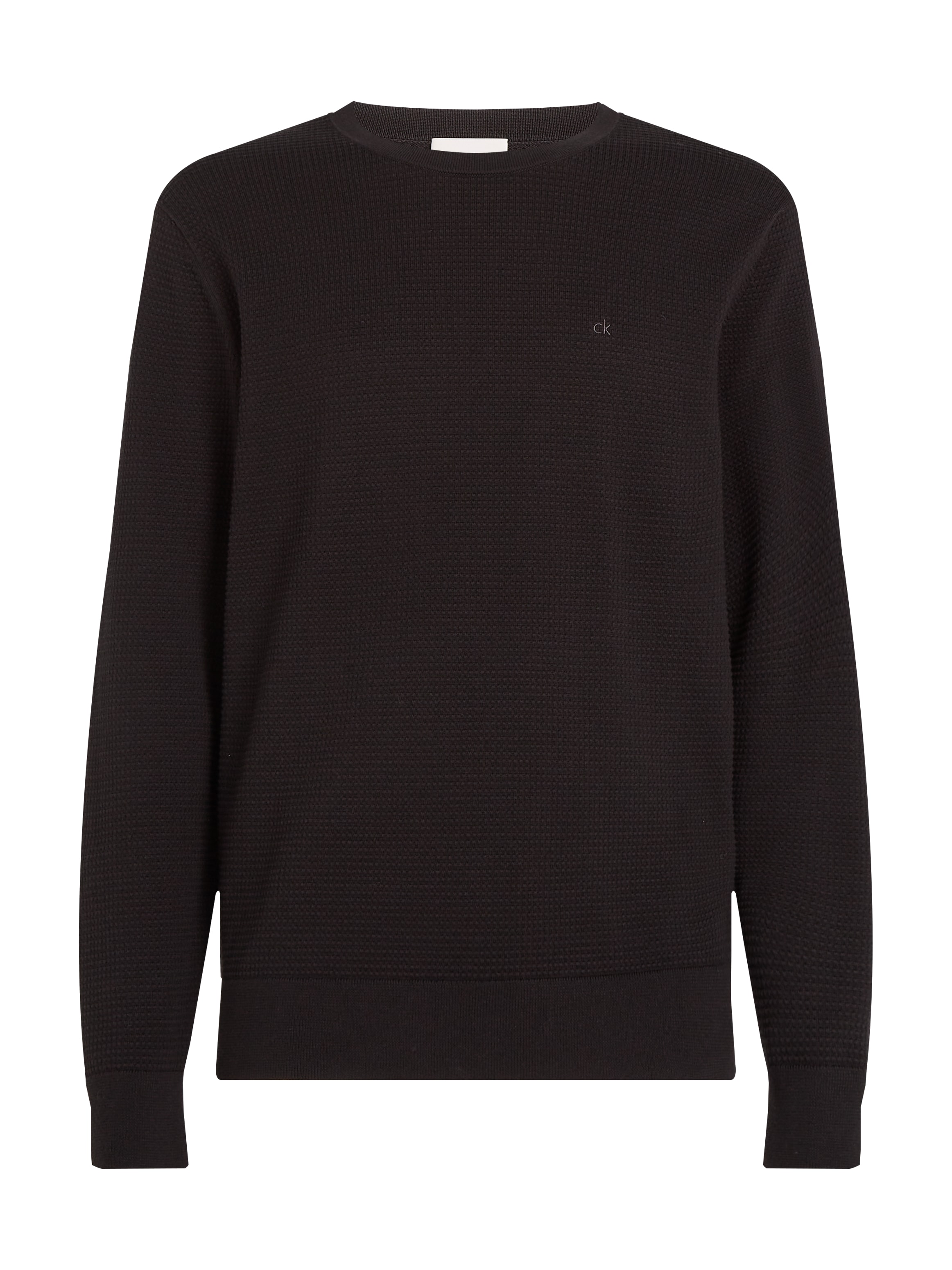 Calvin Klein Rundhalspullover »WAFFLE TEXTURE CN SWEATER«, mit Logoprint