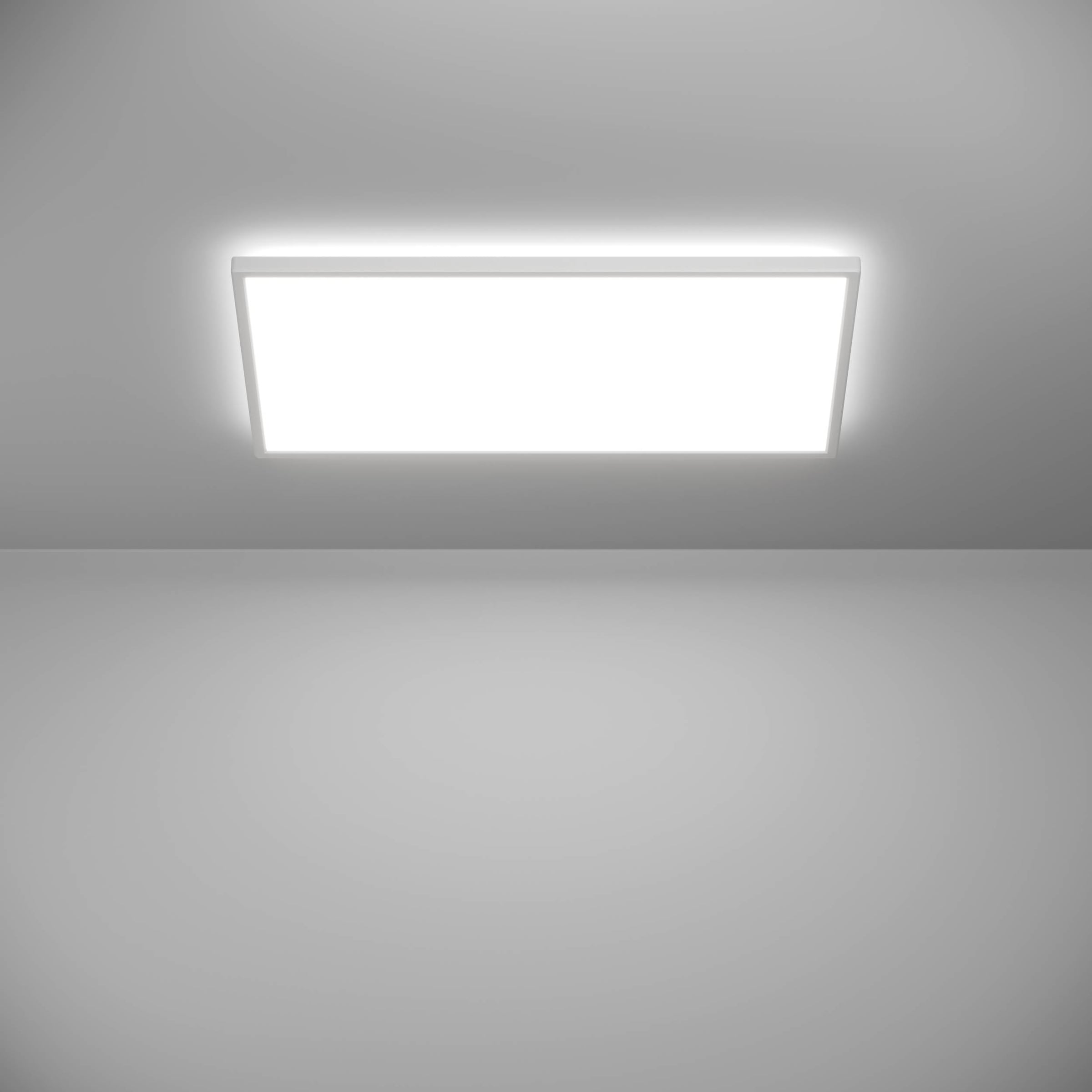 EGLO Deckenleuchte »Rovito-Z Deckenlampe, IP44, Badezimmerlampe aus Kunststoff, Lampe« LED-Modul 1 Stk. Kaltweiß | Neutralweiß | Warmweiß Wand-/Deckenleuchte - L57 x B30 x H3 cm - weiß - 17,2W inkl.