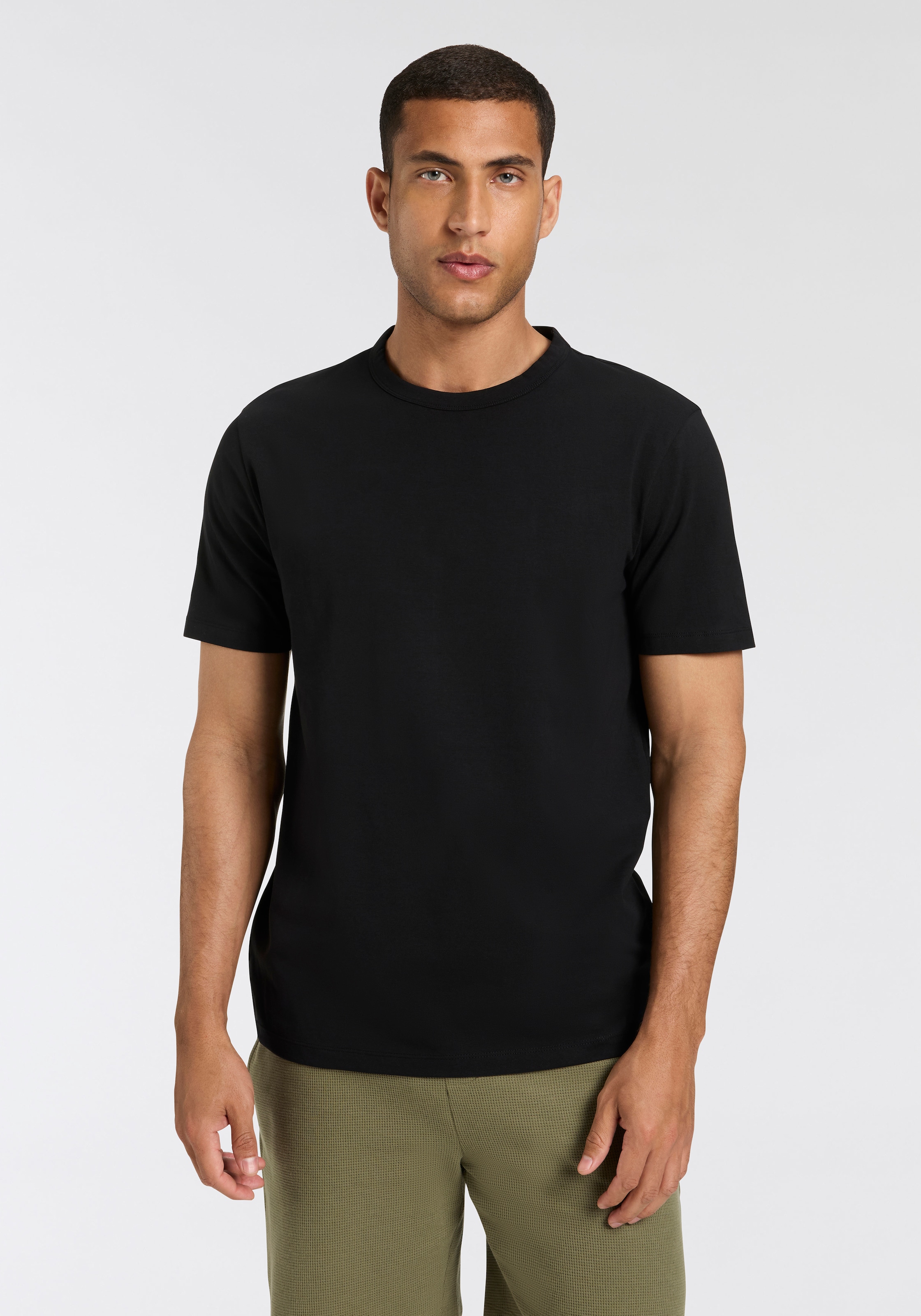 HUGO Blue T-Shirt »BLUE Naolo« Packung, 2 Stk. mit Markenlabel am Saum