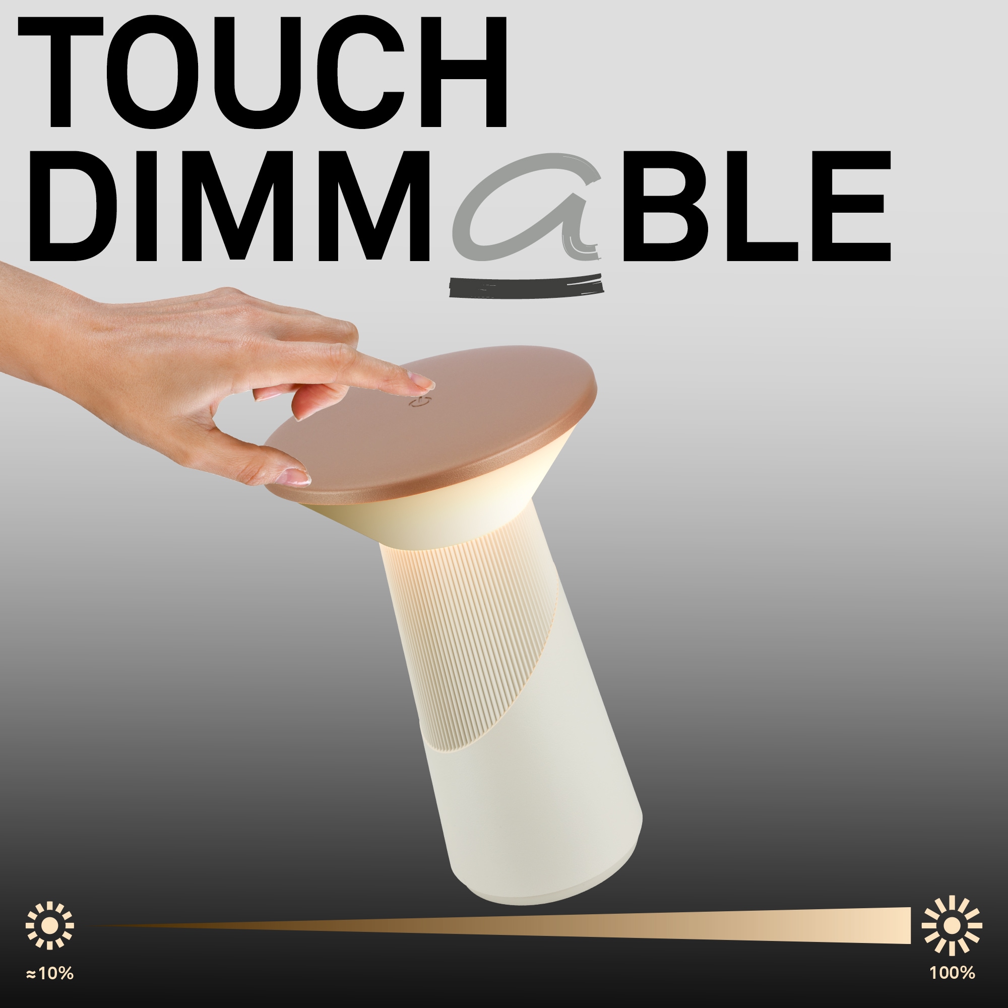 Briloner Leuchten LED Tischleuchte »PILIA« LED-Board 1 Stk. Warmweiß 15x24 cm, Akku tauschbar, Indoor/Outdoor, Wohnzimmer, Balkon