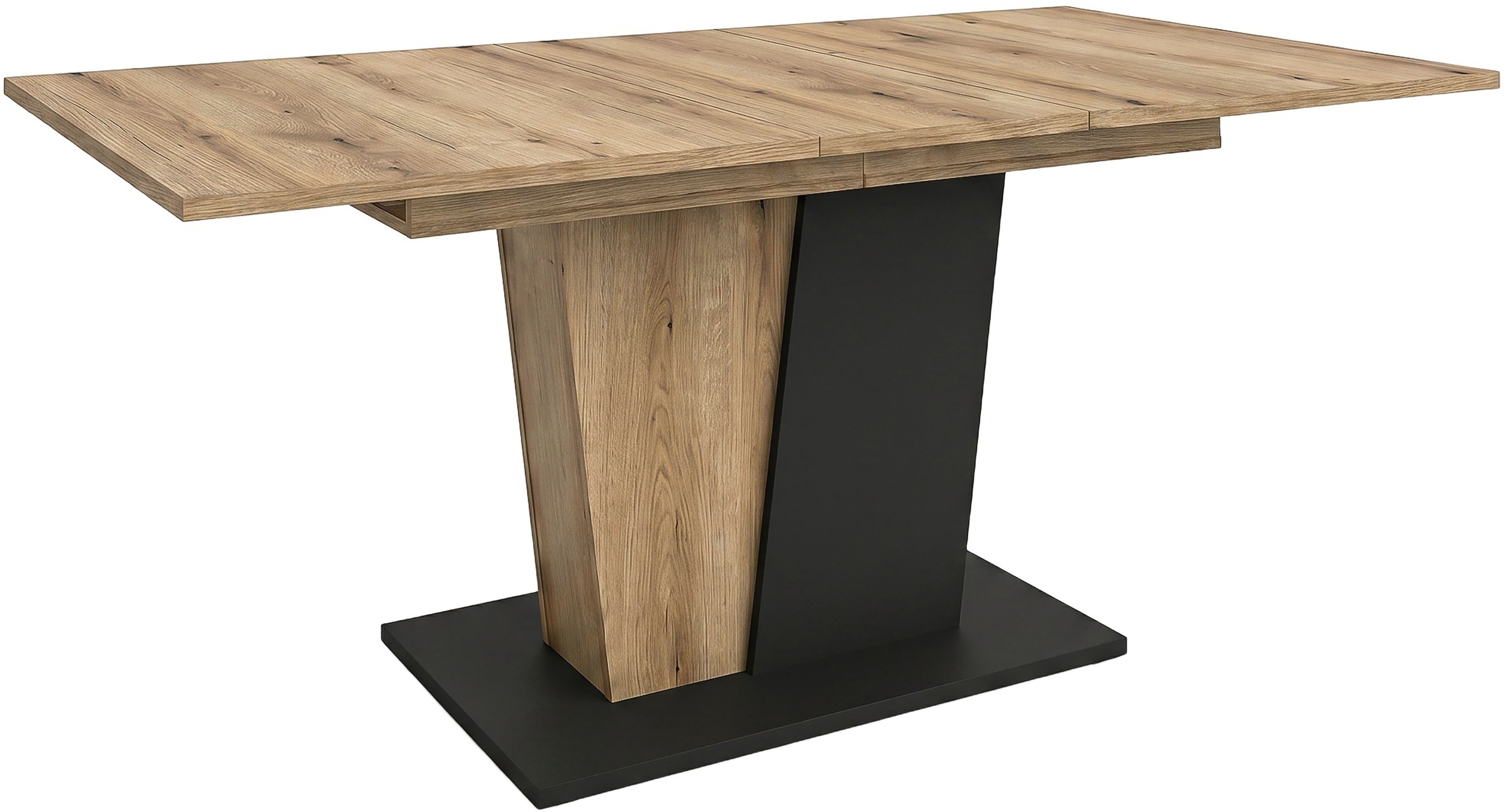 OTTO home Esstisch »MONOLITH, ausziehbar 150 -230 cm, inklusive 2x 40 cm Einlegeplatte« V-Gestell mit Bodenplatte, Tisch, Küchentisch, Esszimmer, Küche