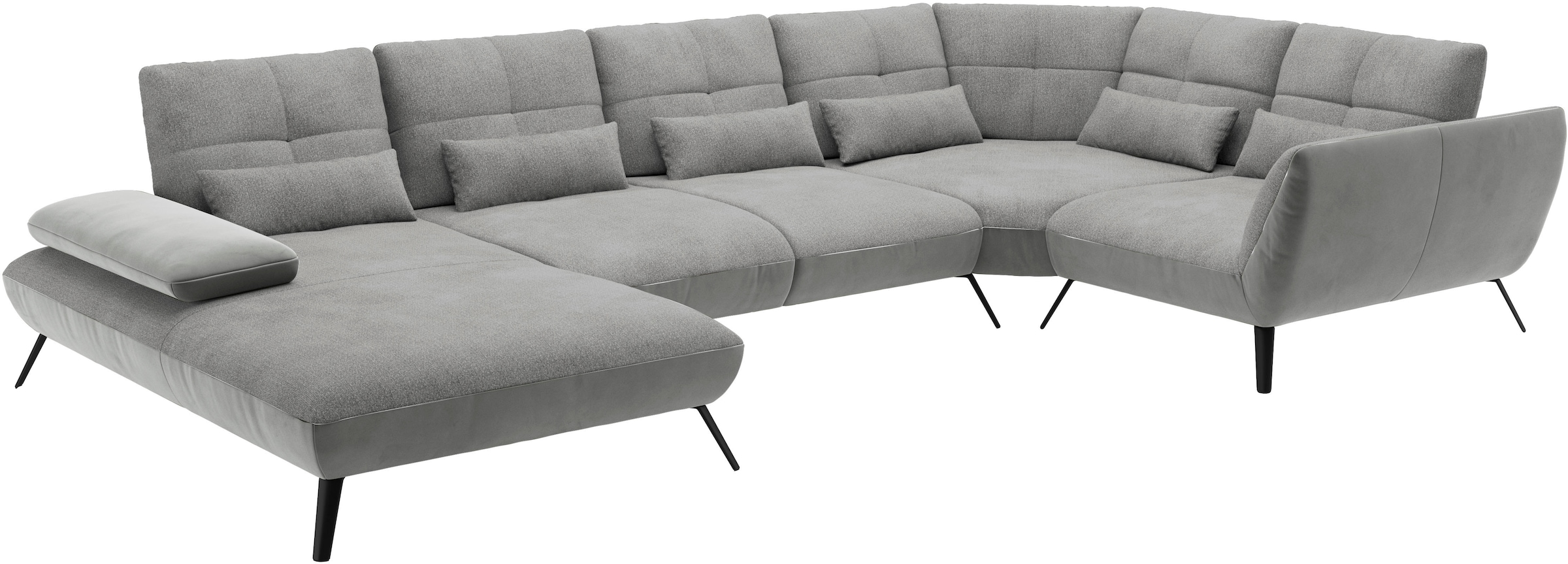 Places of Style Wohnlandschaft »Mikado U-Form«, inkl. Sitztiefenverstellung und Armteilverstellung