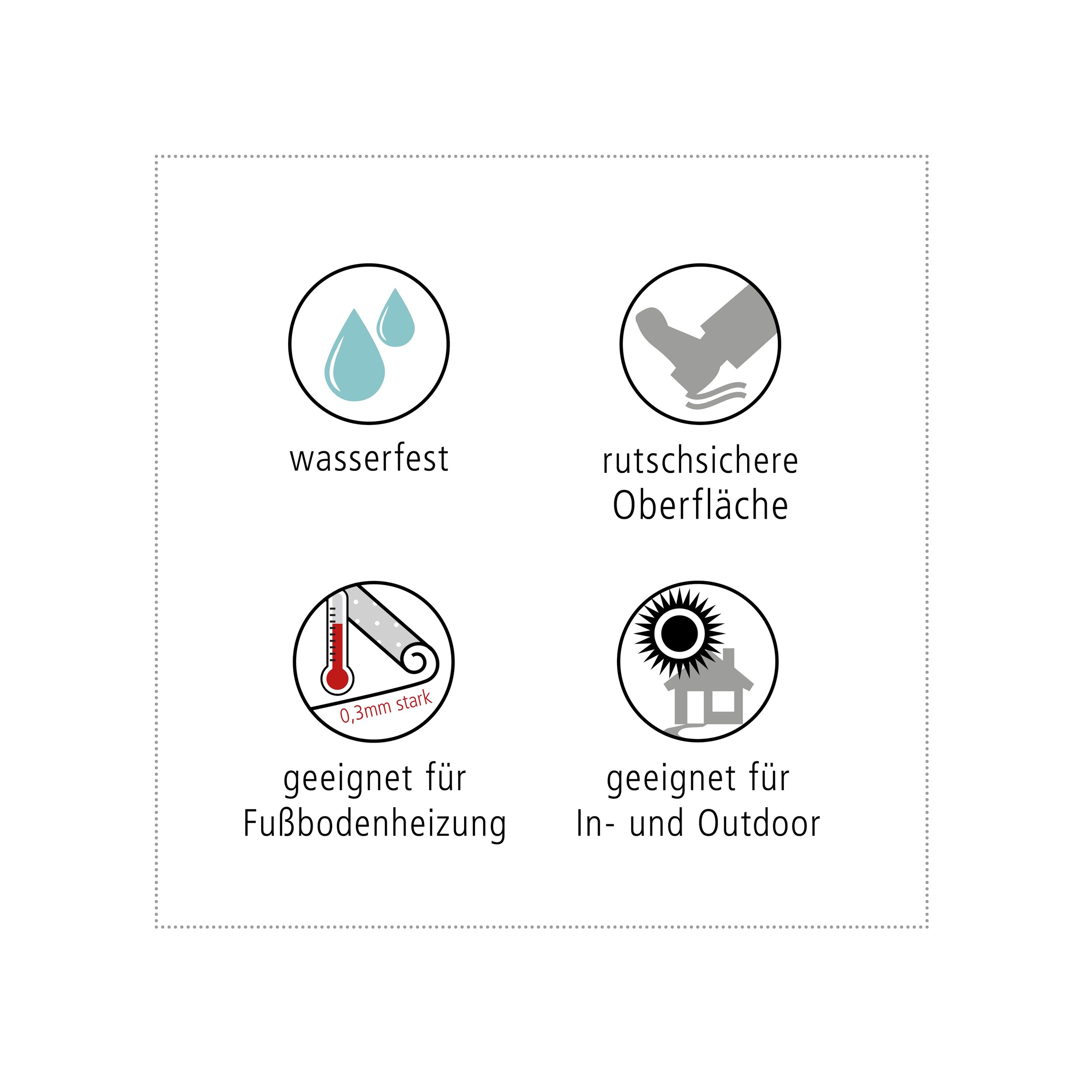 MySpotti Vinylteppich »Buddy Linnea«, quadratisch, eckig, wasserfest und statisch haftend
