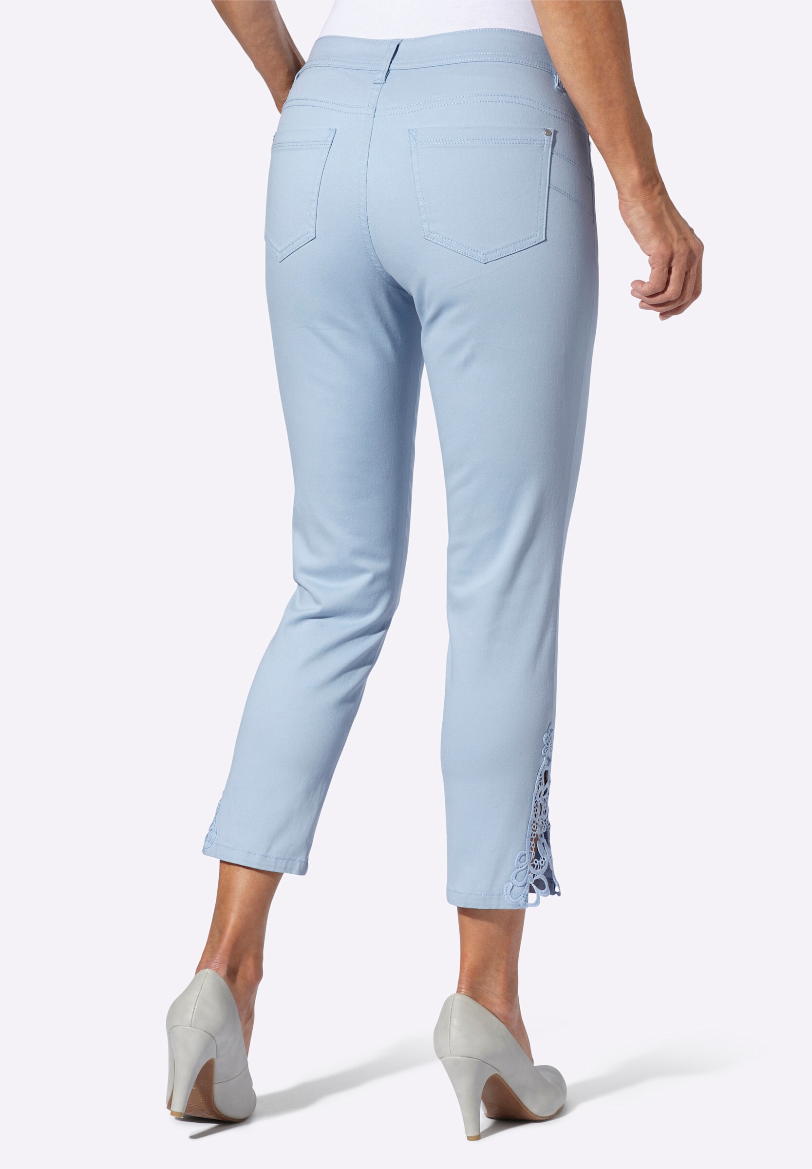 Witt 5-Pocket-Jeans »Jeans 7/8-Jeans mit Spitzen-Einsatz«