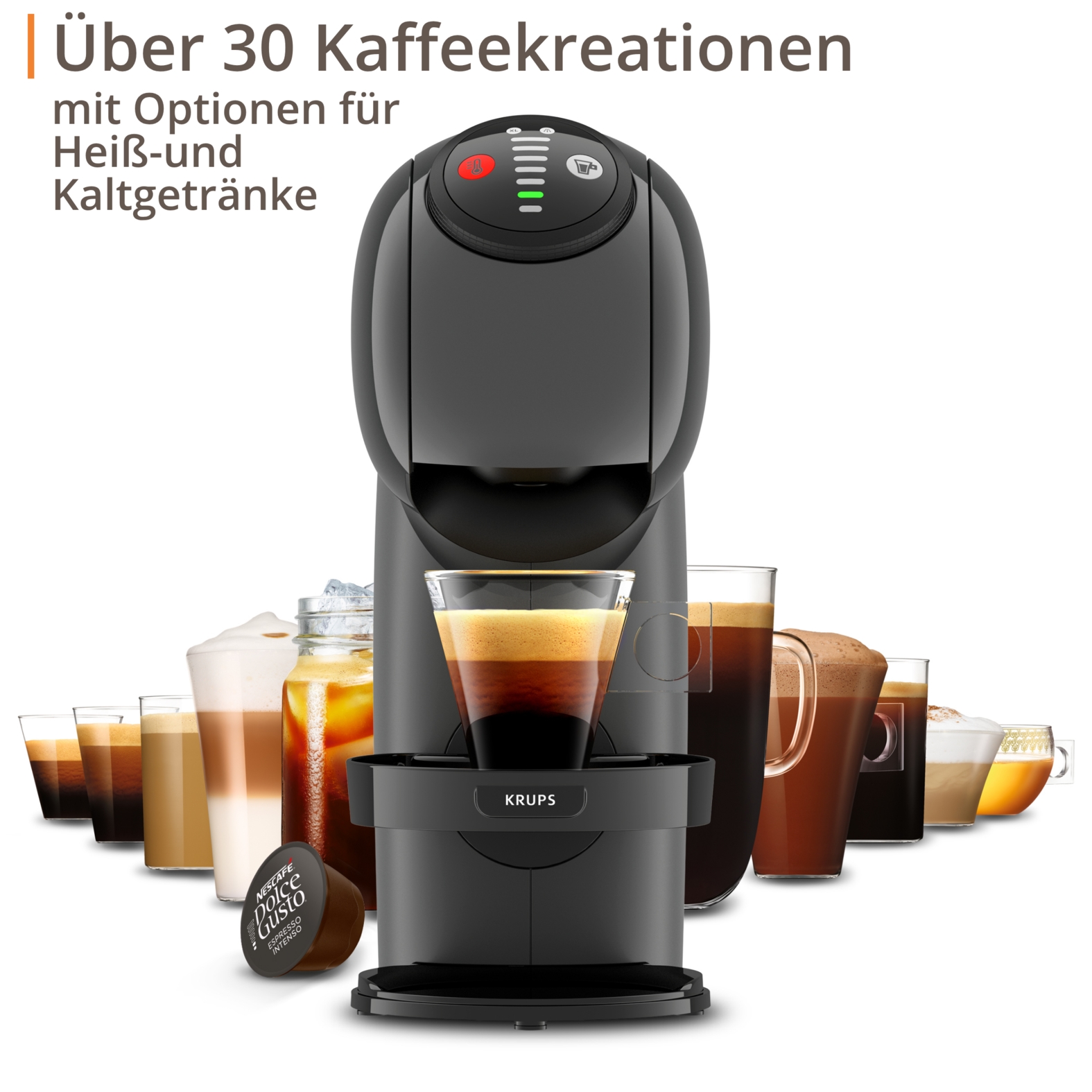 NESCAFÉ® Dolce Gusto® Kapselmaschine »KP243B Genio S, 15 Bar, ultra-kompakt, Hochdruck«