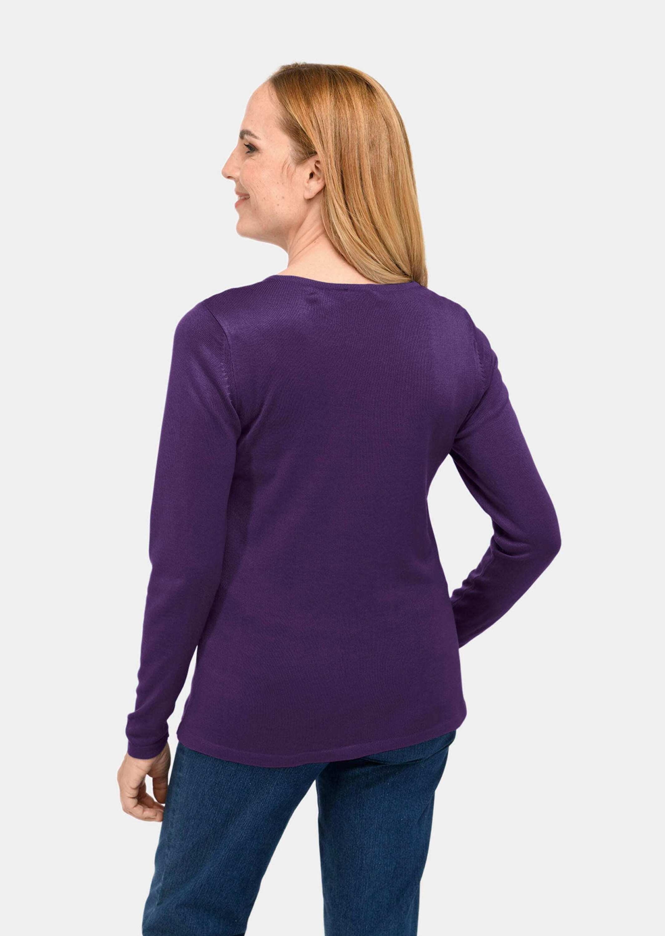 GOLDNER Strickpullover »Kurzgröße Unkomplizierter Pullover mit V-Ausschnitt«