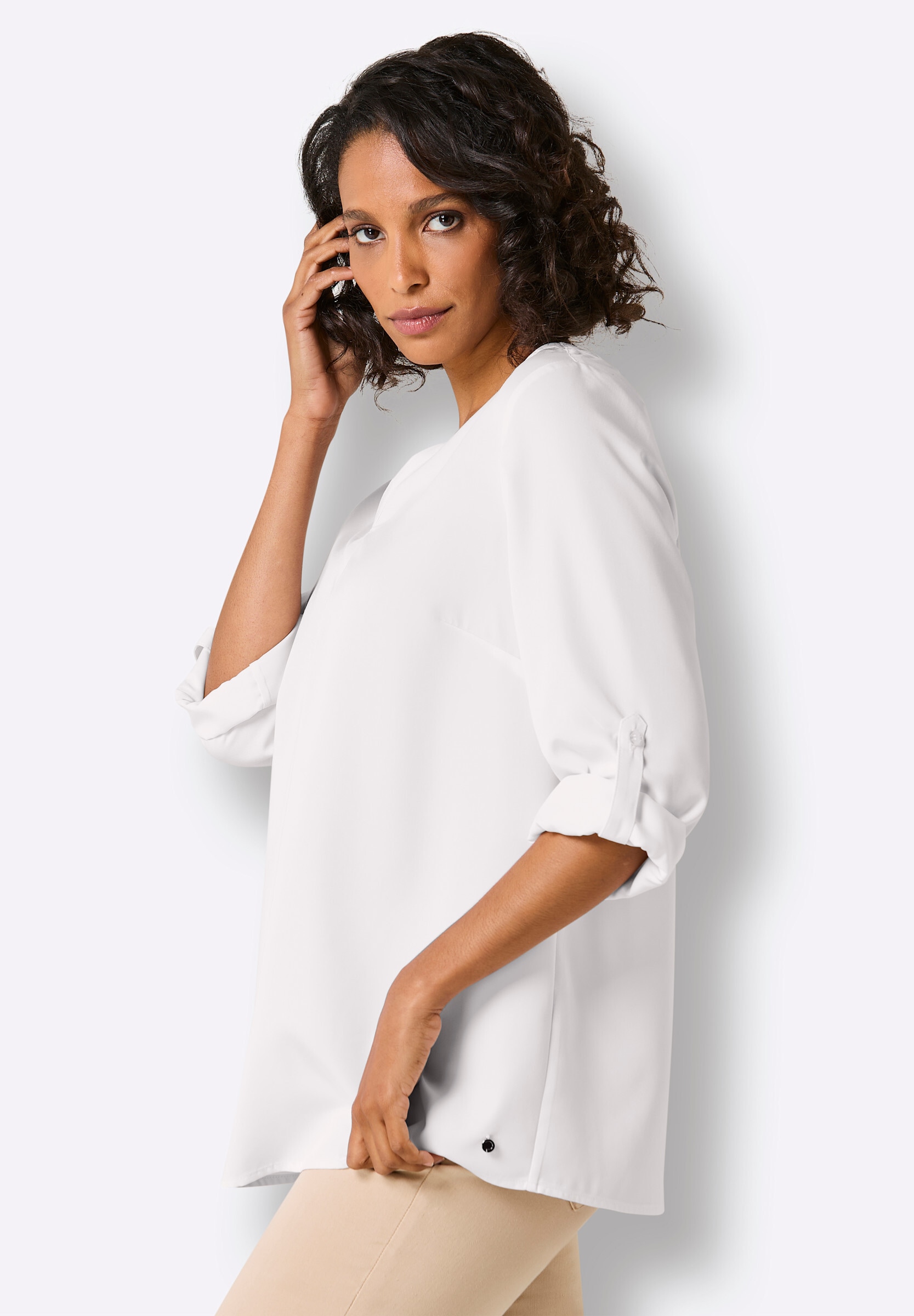 creation L Schlupfbluse »Modal-Bluse Longbluse mit seidig-mattem Glanz«