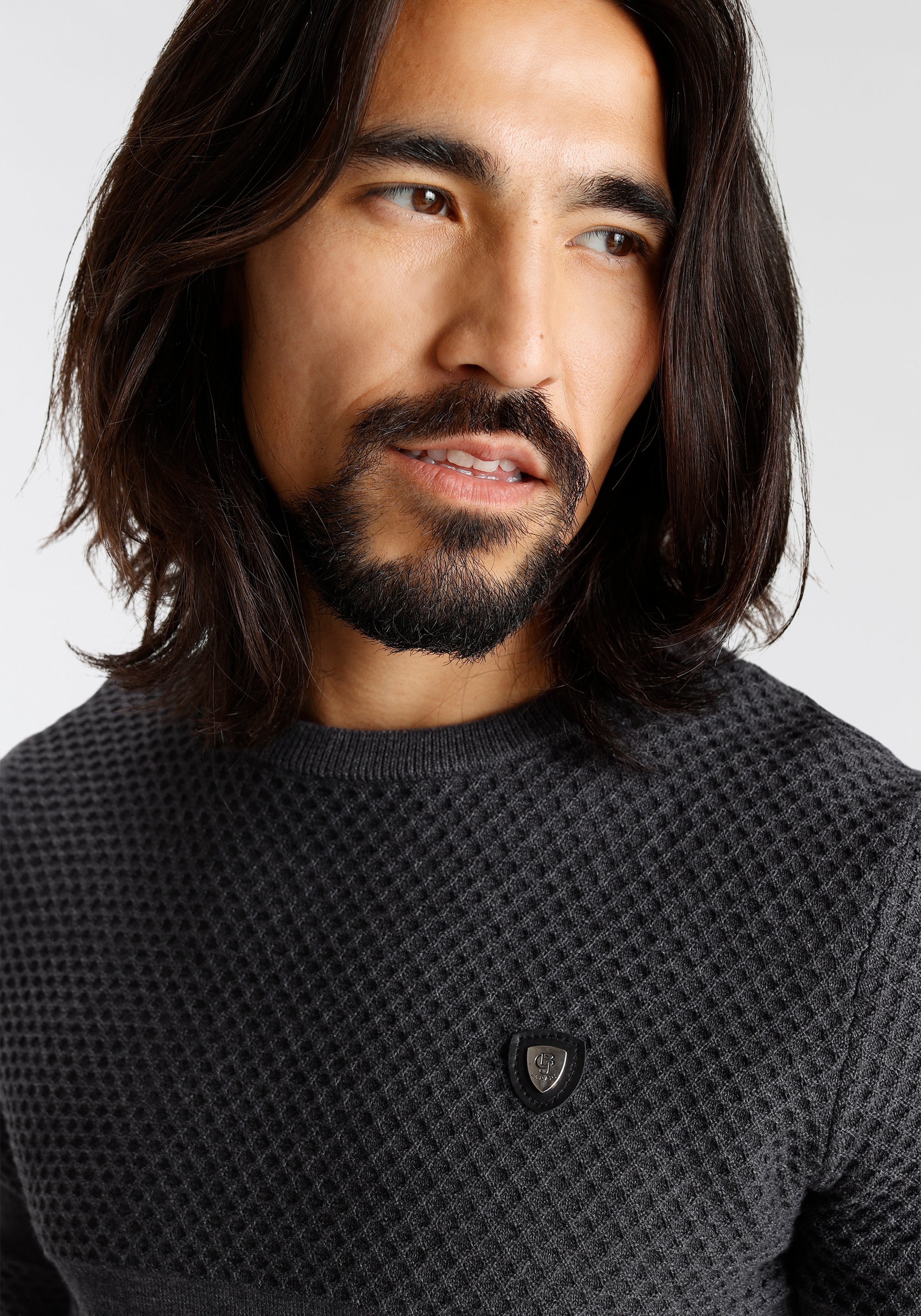Bruno Banani Strickpullover, mit modischer Struktur