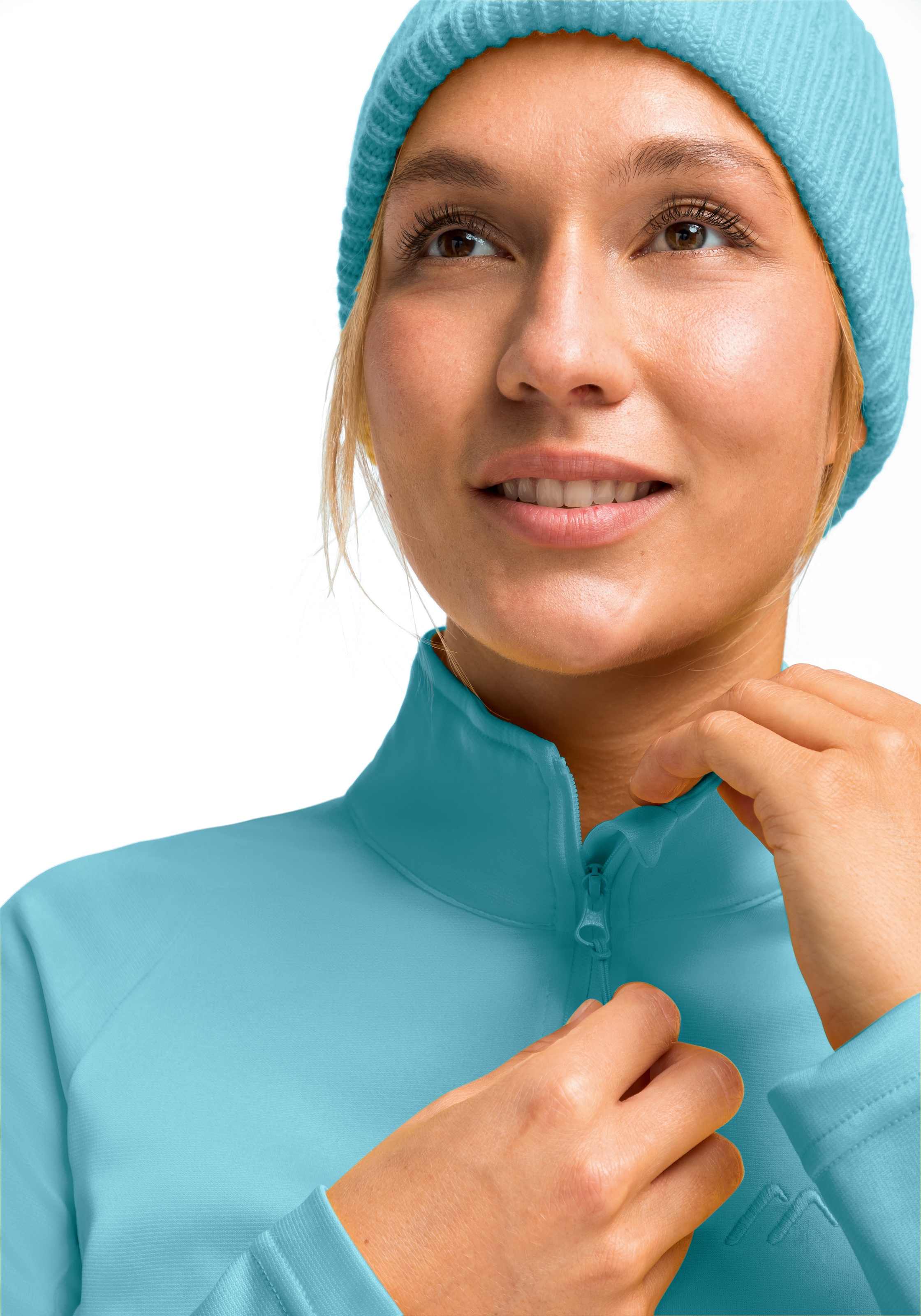 Maier Sports Fleecepullover »Eva«, Damen Fleece, funktioneller Midlayer, Half-Zip, Regular Fit
