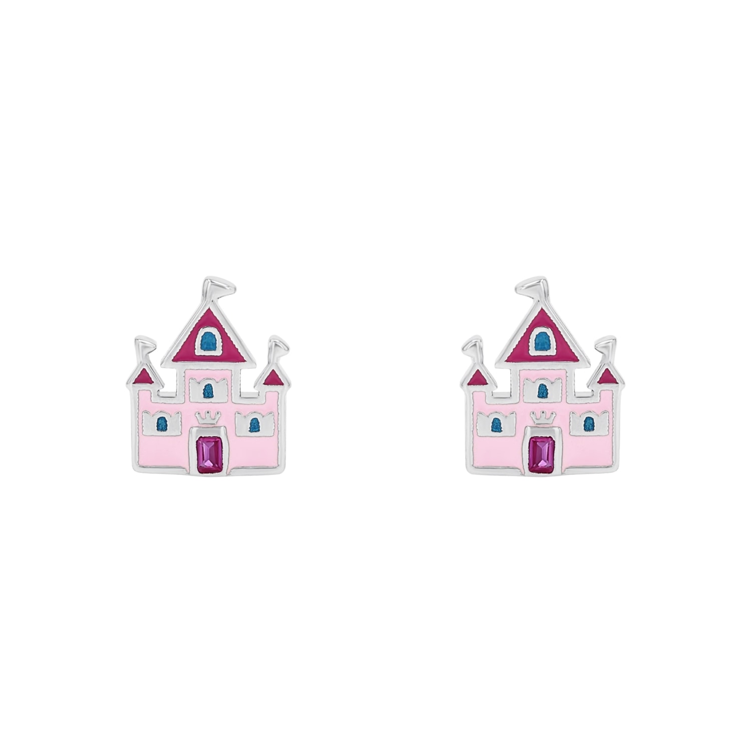 Prinzessin Lillifee Paar Ohrstecker »Schloss-Motiv« mit Zirkonia (synth.)