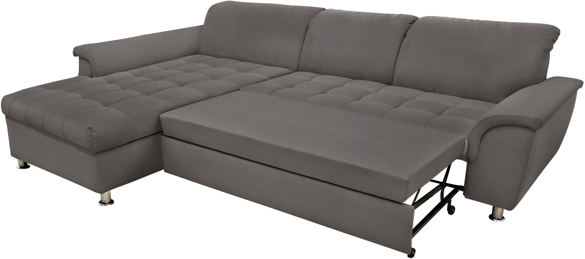 DOMO collection Ecksofa Franzi, wahlweise mit Bettfunktion, Bettkasten und Kopfteilverstellung