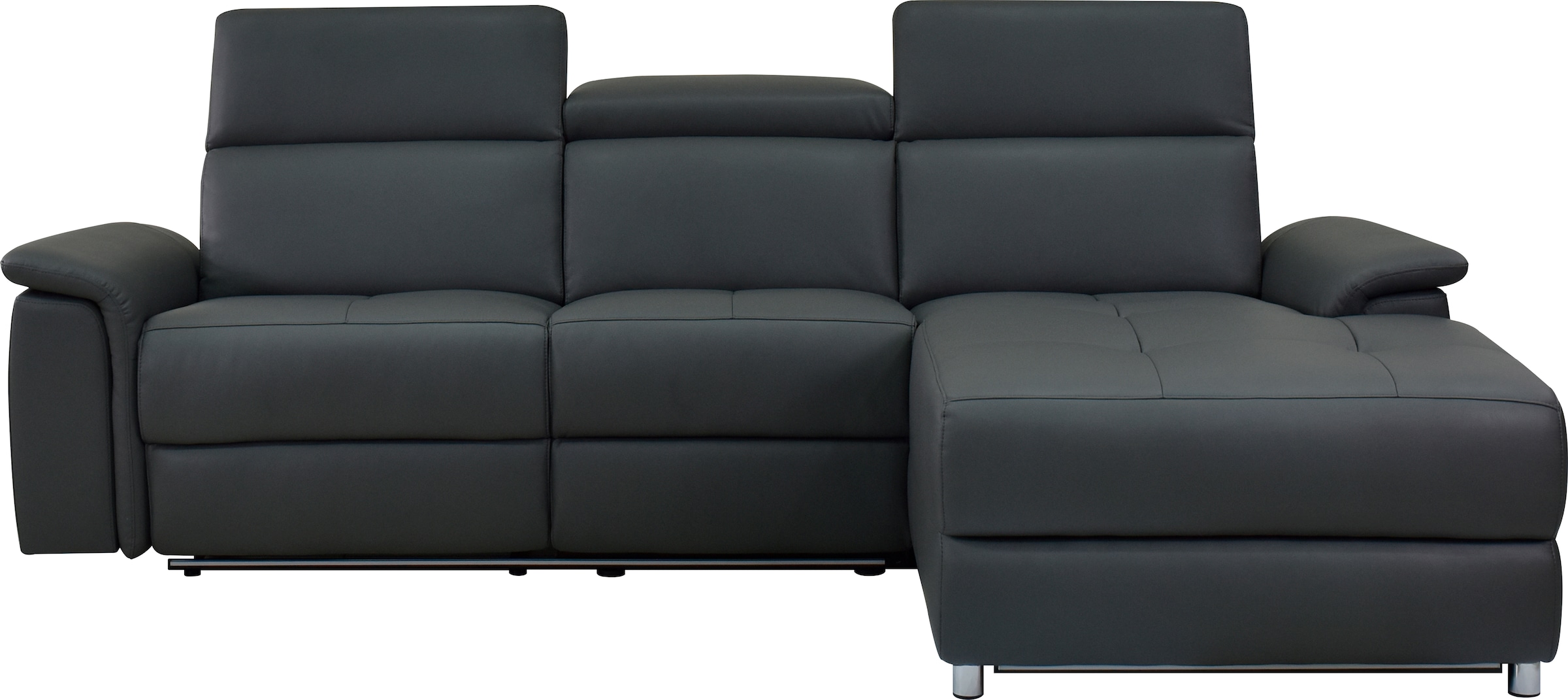 Ecksofa »Pareli, L-Form, 259cm,m. Recamiere, Echtleder, Kunstleder, Webstoff«, man. o....