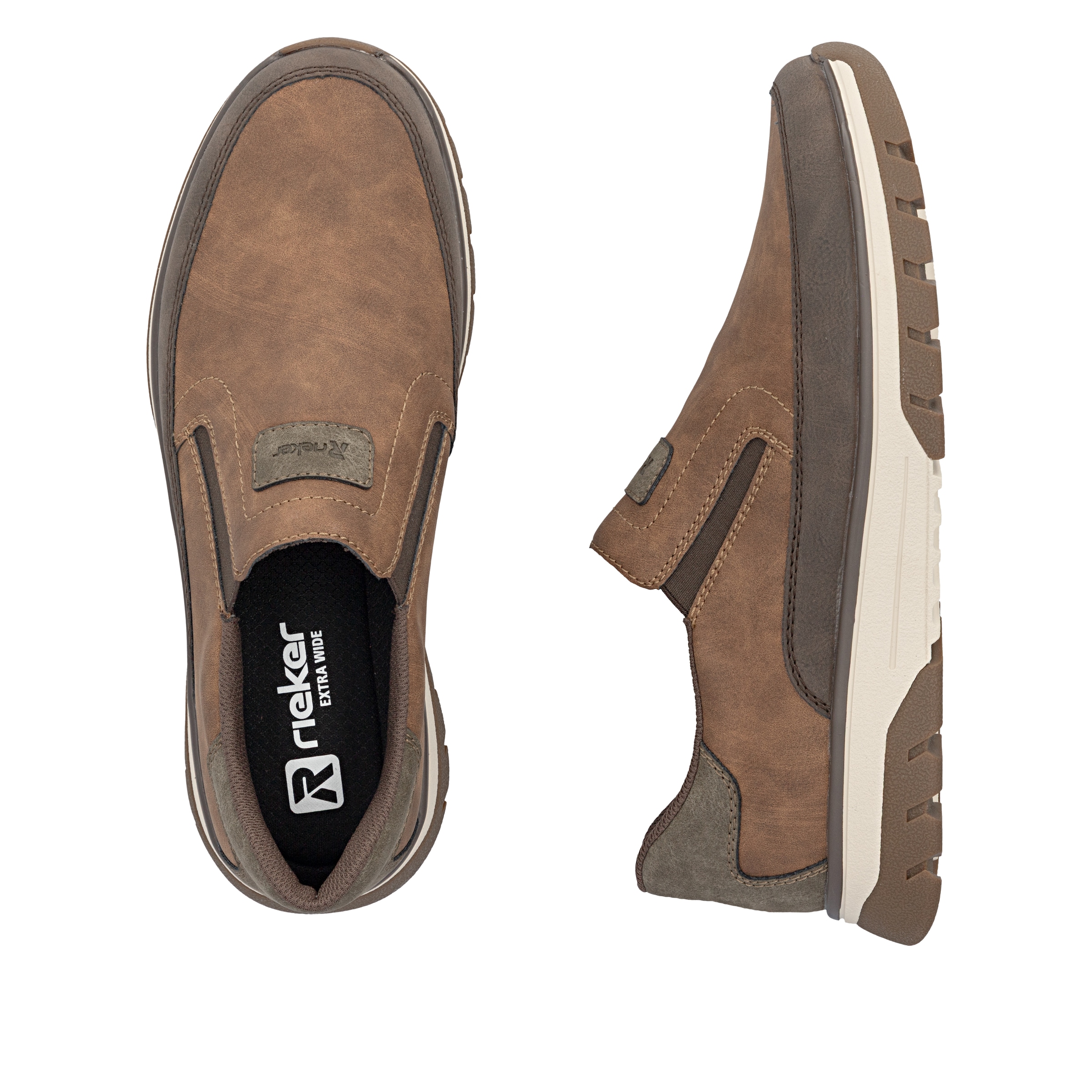 Rieker Slip-On Sneaker  Slipper, Schlupfschuh, Halbschuh mit weicher MemoSoft-Innensohle