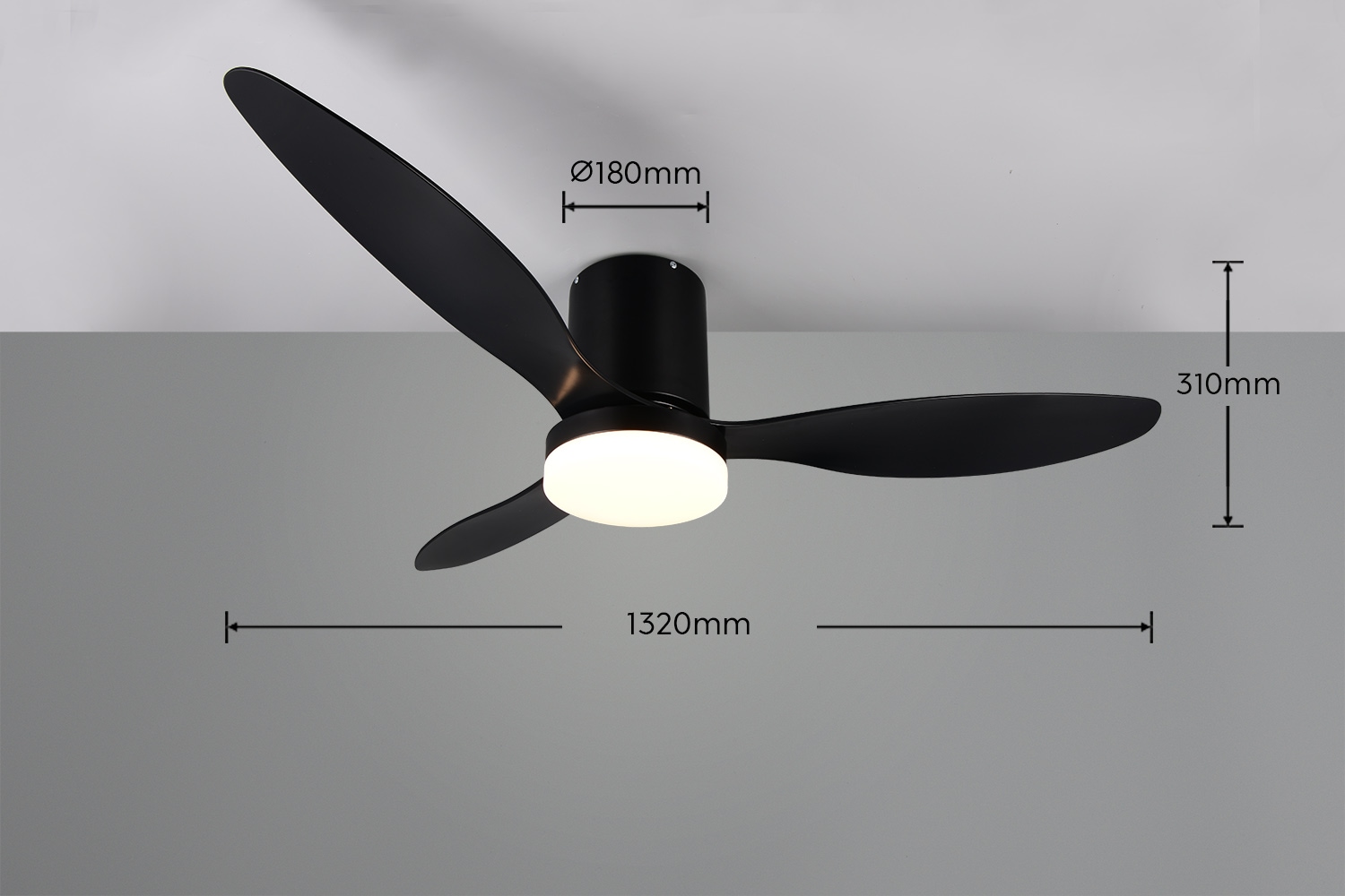 REALITY Leuchten LED Deckenleuchte »GÖTEBORG mit Ventilator, Deckenventilator mit Licht inkl Fernbedienung« LED-Board 1 Stk. warmweiß - kaltweiß 6 Geschwindigkeiten Timer Vor- & Rücklauf LED dimmbar CCT Nachtlicht