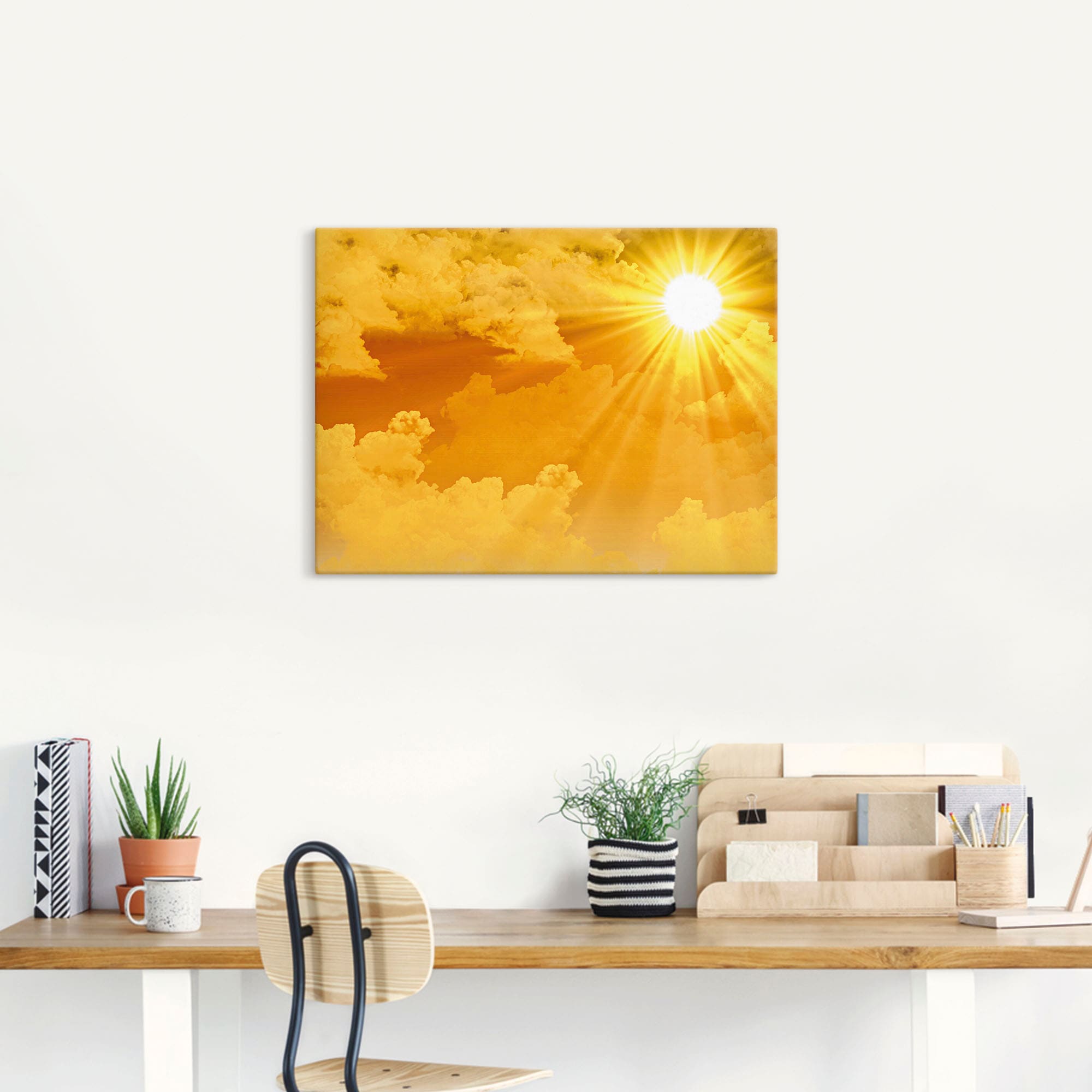 Artland Wandbild »Warme Sonnenstrahlen«, Himmel, (1 St.), als Leinwandbild, Poster, Wandaufkleber in verschied. Größen