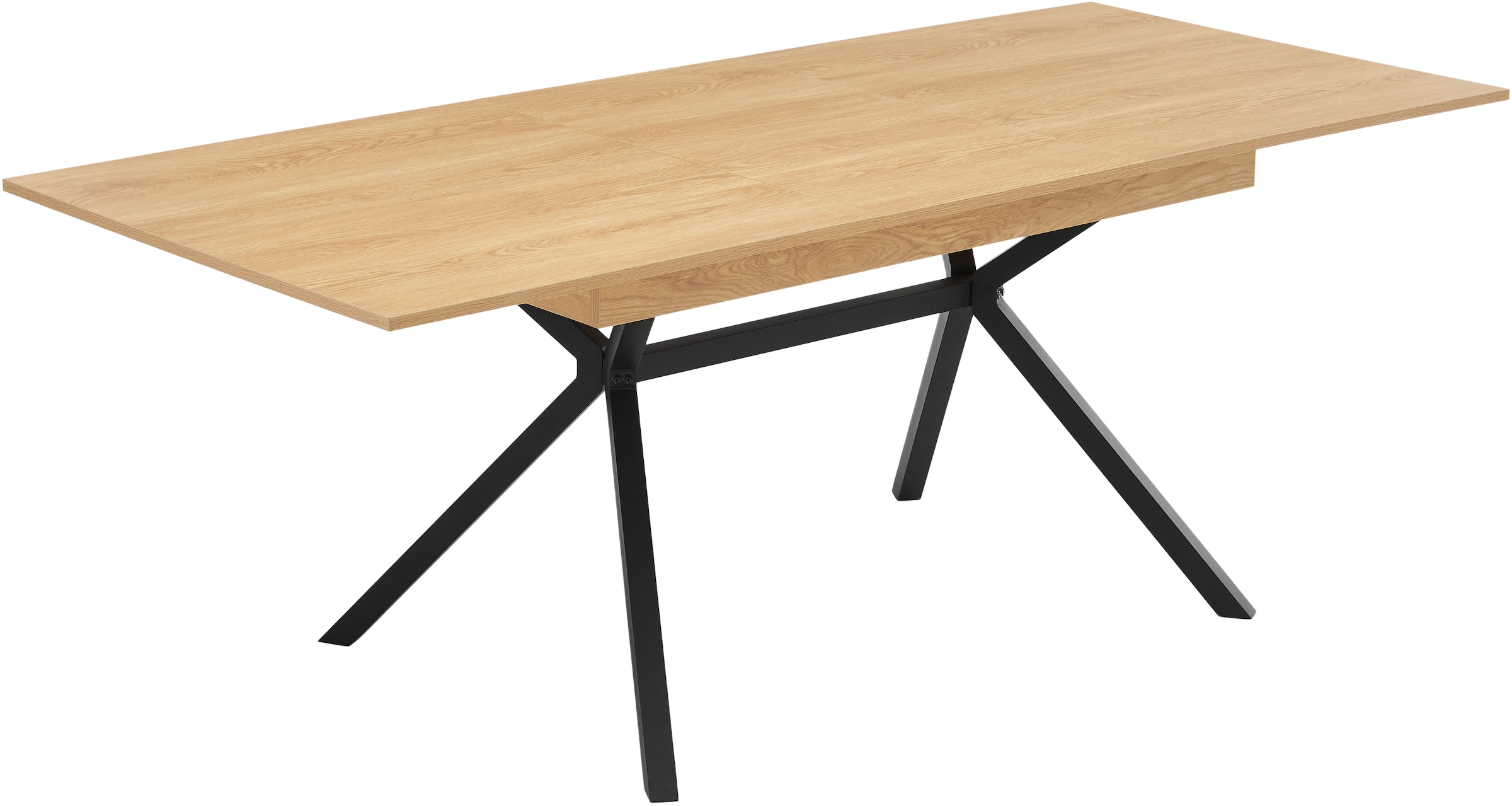 OTTO home Essgruppe »Vendy«, (Set, 7 tlg.), pflegeleichte Strukturstoff-Stühle, 3D-Steppung, ausziehbarer Tisch