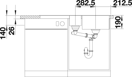 Blanco »COLLECTIS 6 S« aus SILGRANIT®, inkl. Depot-Schale mit Deckel