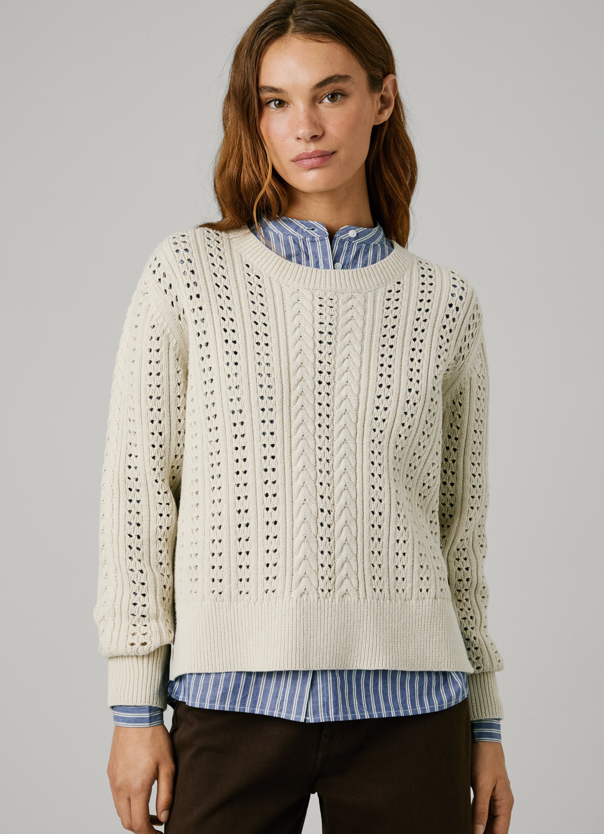 Pepe Jeans Strickpullover »CANDIDE«, mit Lochmuster