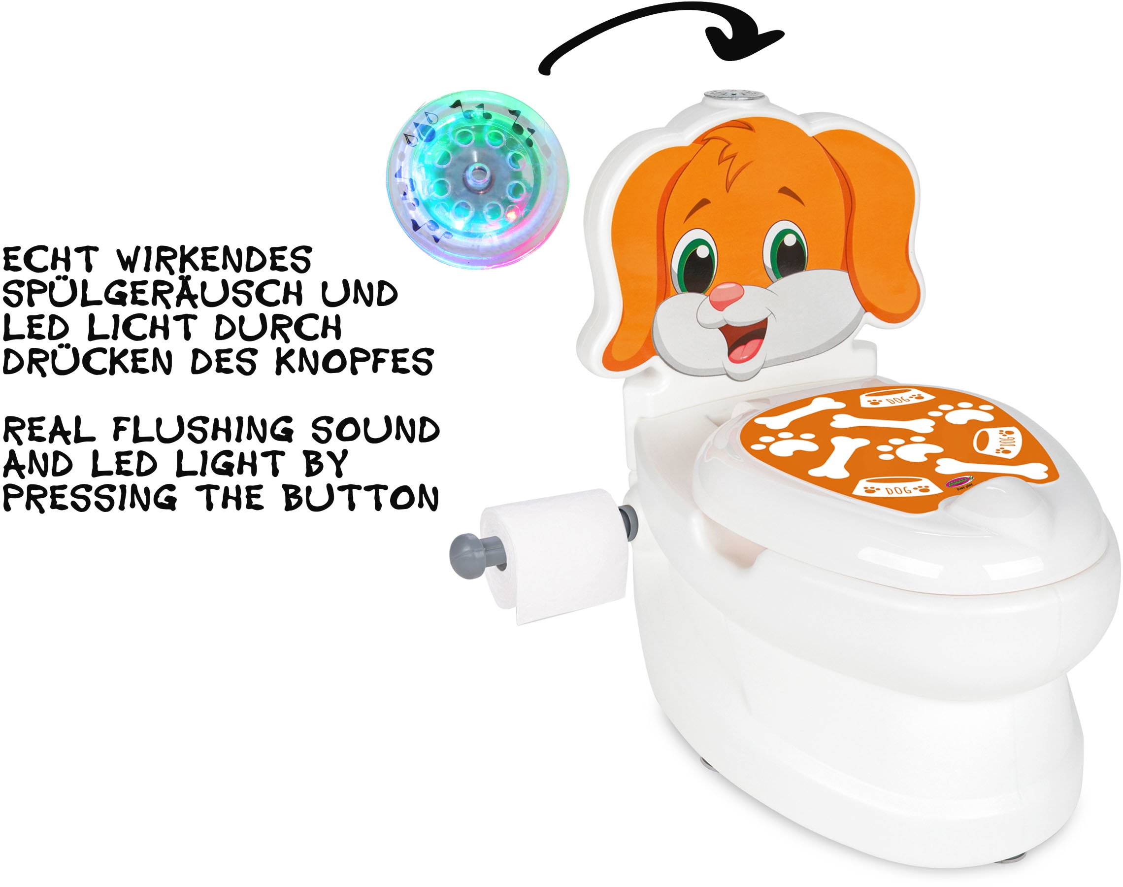 Jamara Toilettentrainer »Meine Hund«, bestellen bei und mit kleine Toilettenpapierhalter Spülsound OTTO Toilette