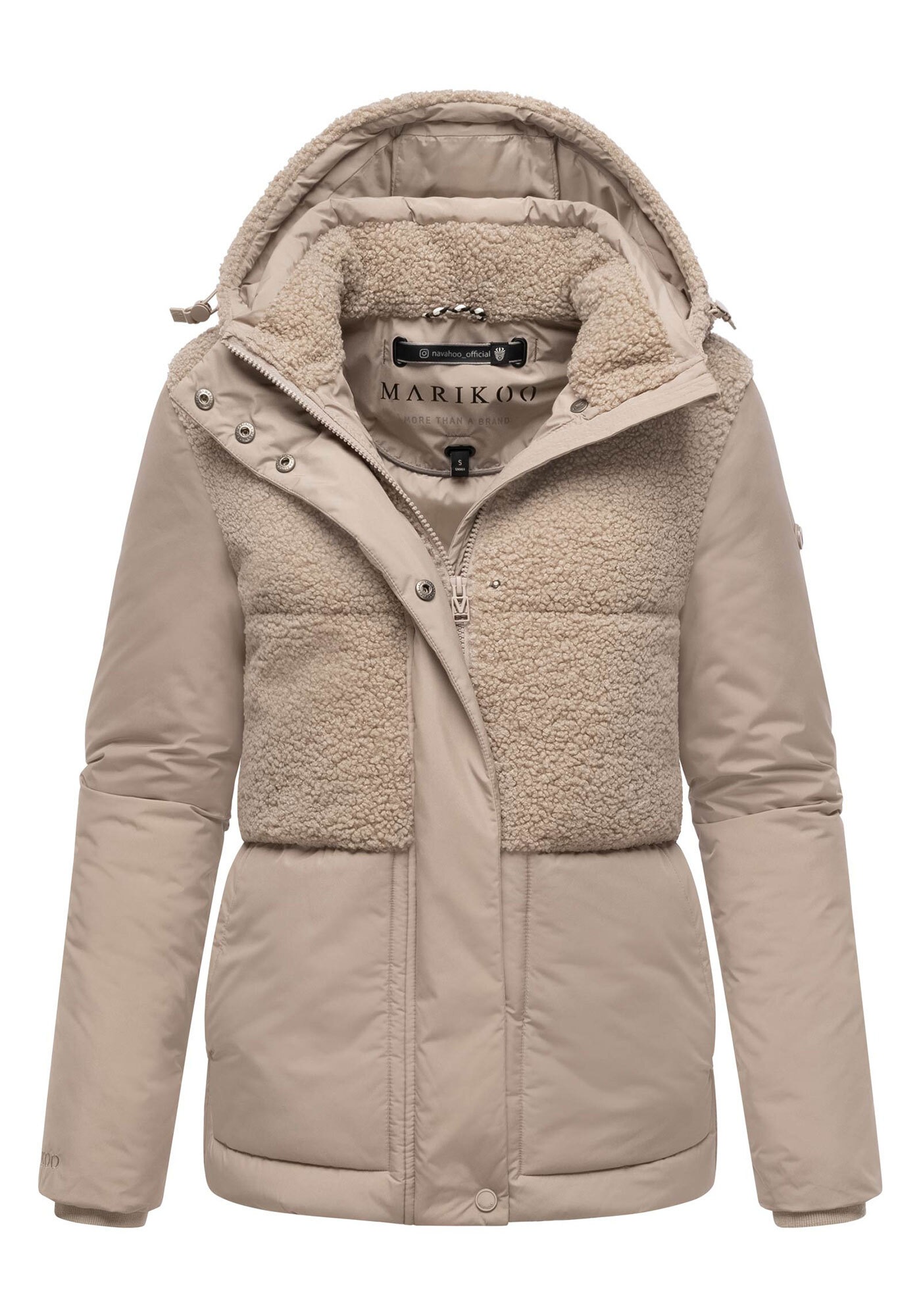 Marikoo Winterjacke »Marikoo Sheeta Damen Herbst Winter Teddyfell Jacke gefüttert N095«