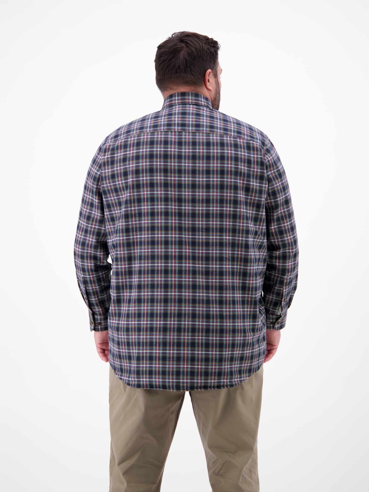 LERROS Langarmhemd »Kariertes Flanellhemd in Übergrössen«