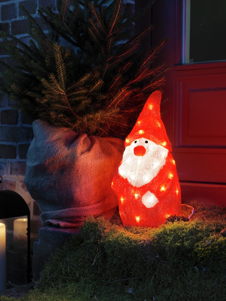 KONSTSMIDE LED Dekofigur »LED Acryl Weihnachtsmann«, 40 warm weiße Dioden