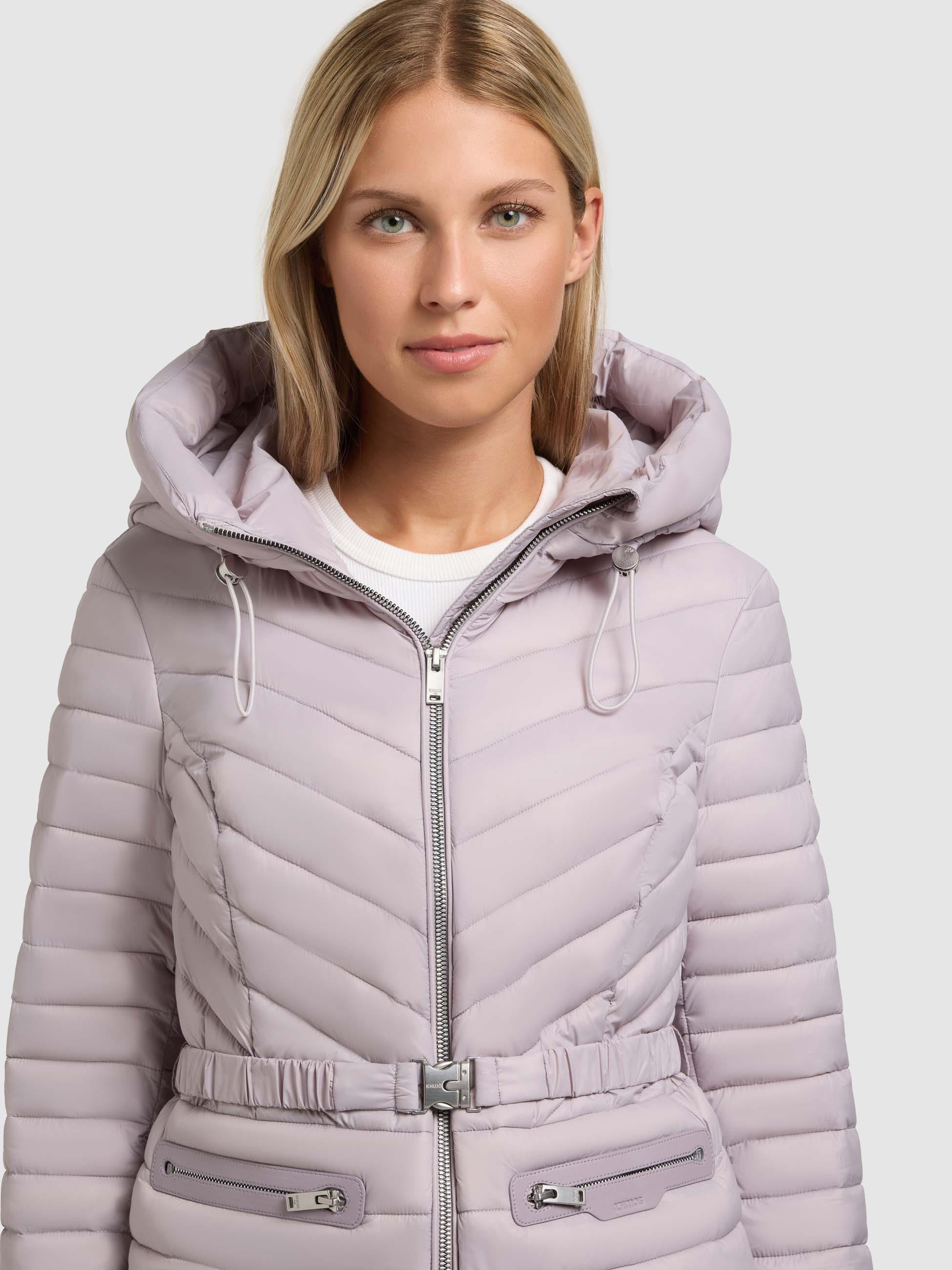 khujo Outdoorjacke »Outdoorjacke Lorella« mit Kapuze Übergangsjacke mit Kapuze und Taillengürtel