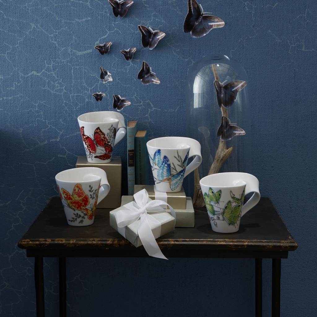 Villeroy & Boch Becher »Becher mit Henkel NewWave Caffè 300 ml weiß-grün«