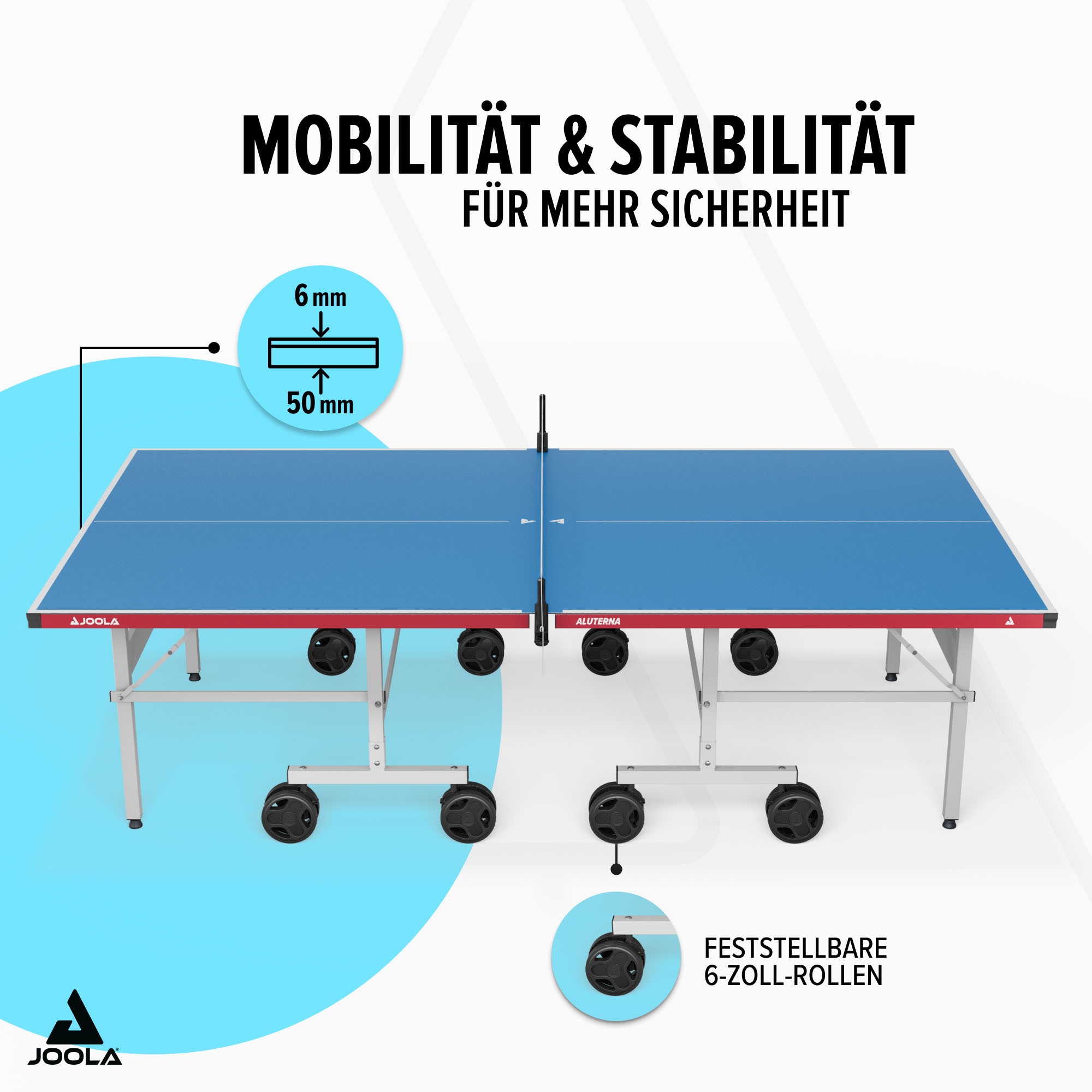 Joola Tischtennisplatte »JOOLA Tischtennisplatte Aluterna« doppelte Kippsicherung