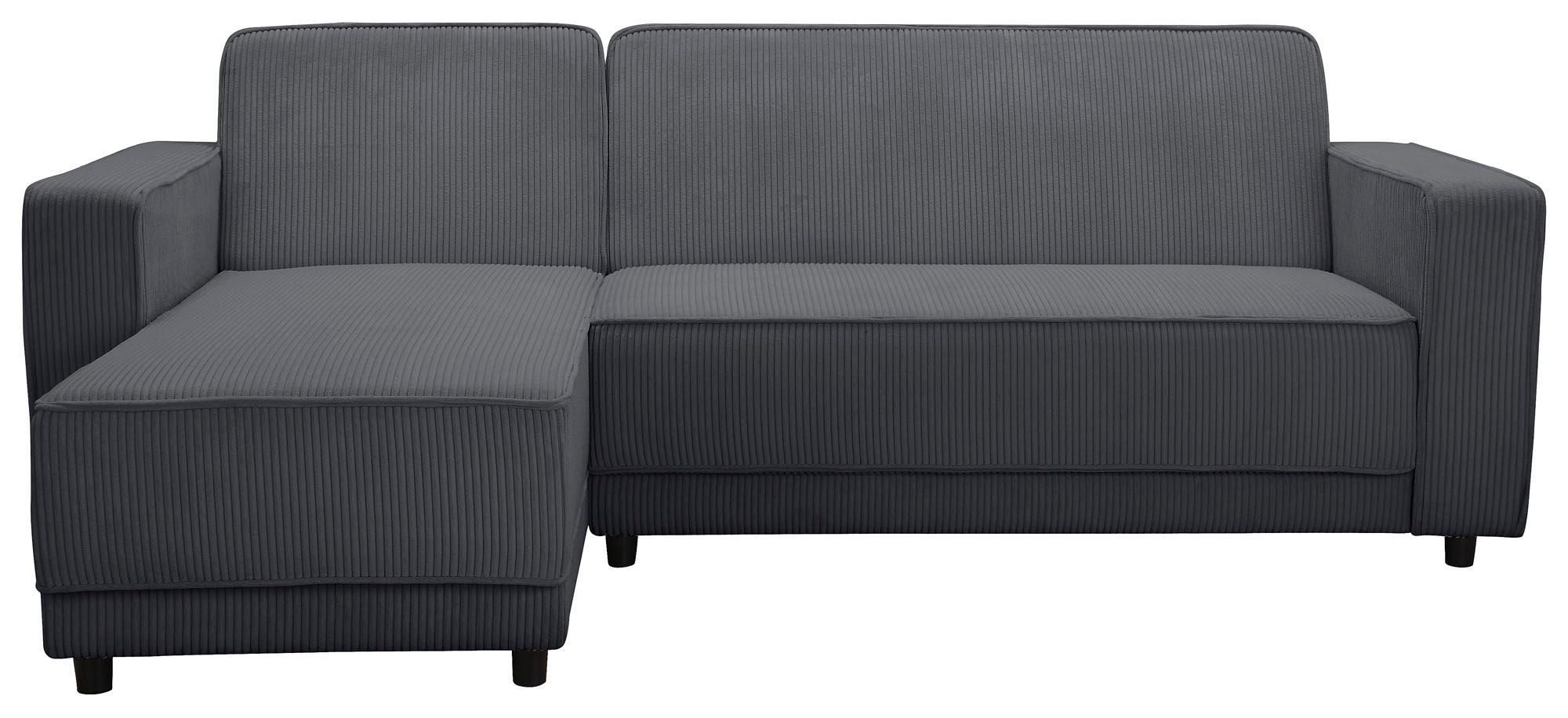 Dorel Home Ecksofa »Allie Schlafsofa 230 cm mit Relaxfunktion in der Rückenlehne«, Schlaffunktion (108/194,5cm), trendiger Cord o. pflegeleichter Velours