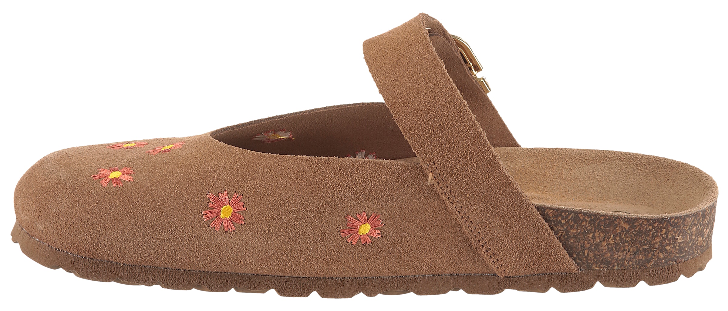 Aniston SHOES Clog  Sommerschuh, Sabot mit Blütenstickerei - NEUE KOLLEKTION