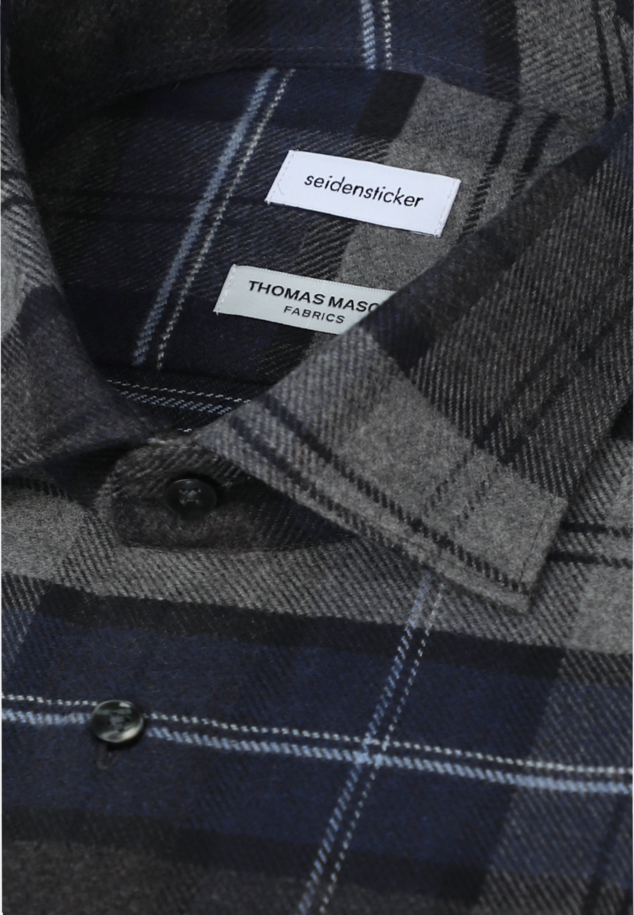 seidensticker Flanellhemd »Schwarze Rose« Regular 1/1 Kentkragen Karo