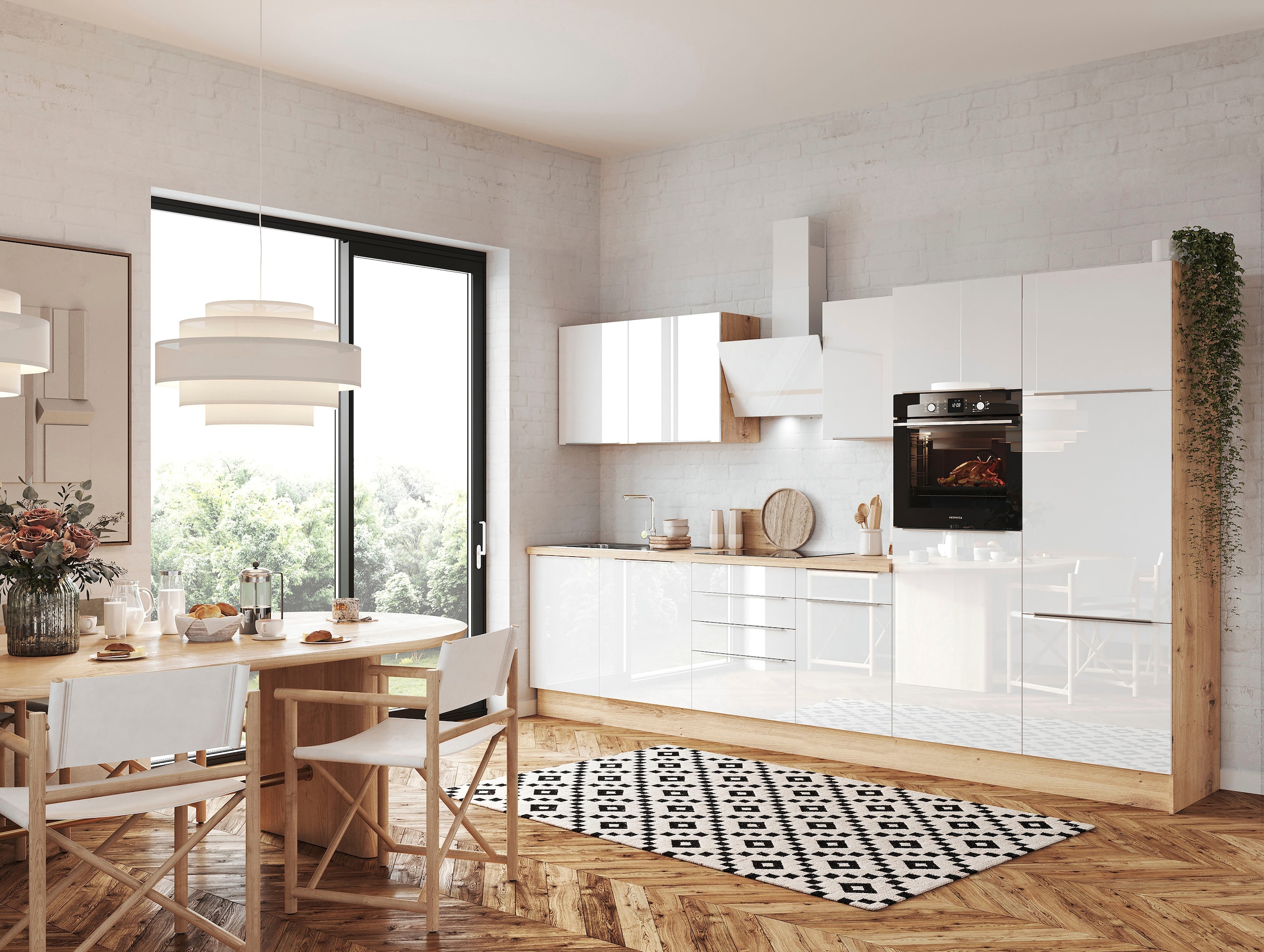 RESPEKTA Küchenzeile »Safado aus der Serie Marleen« Breite 340 cm, mit Soft-Close, in exklusiver Konfiguration für OTTO