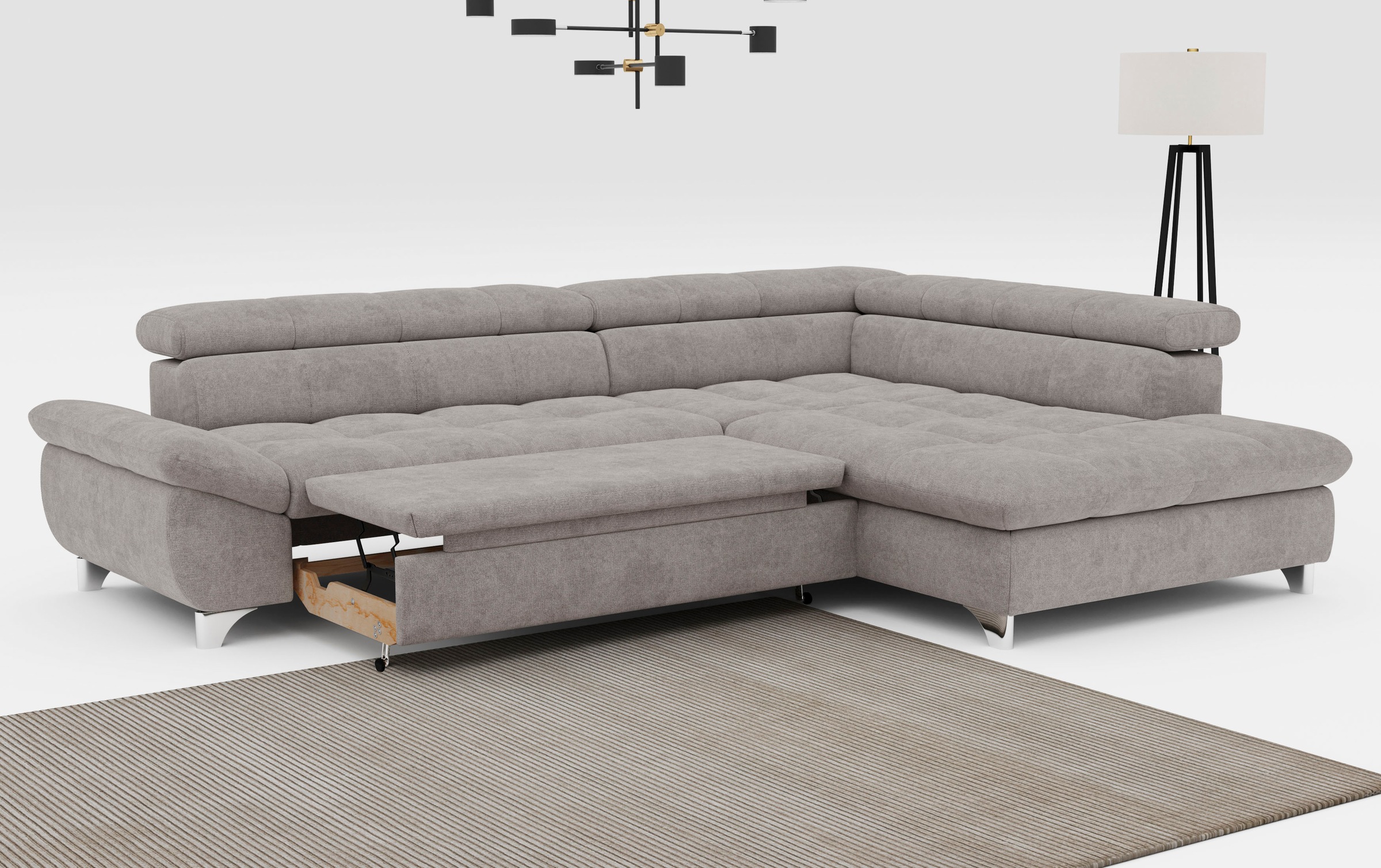 COTTA Ecksofa »Gemini L-Form«, mit Kopfteilverstellung, wahlweise mit Bettfunktion