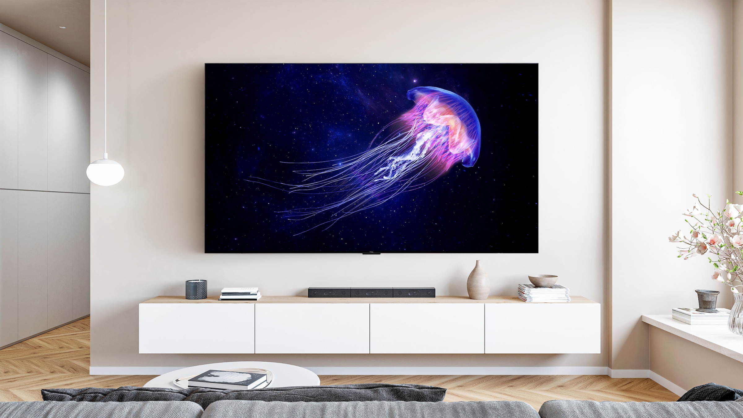 TCL Mini-LED-Fernseher »65RM7LX1« 164 cm/65 ″ Apple Airplay 2, 2.000 nits HDR , 100 % BT.2020, ONKYO 2.1