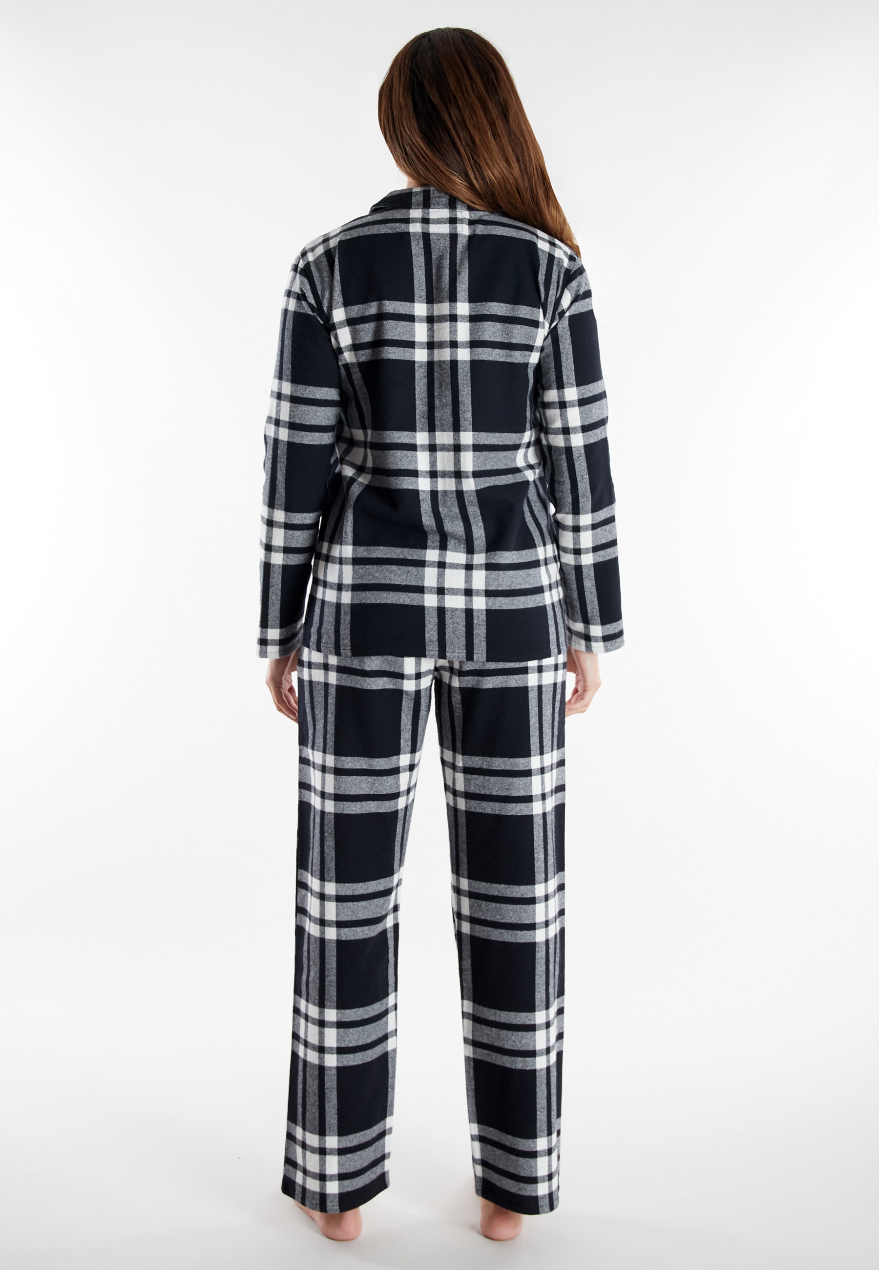 TOM TAILOR Schlafanzug »Xanthi« 2 tlg. mit langen Ärmeln, kariert, Knöpfe