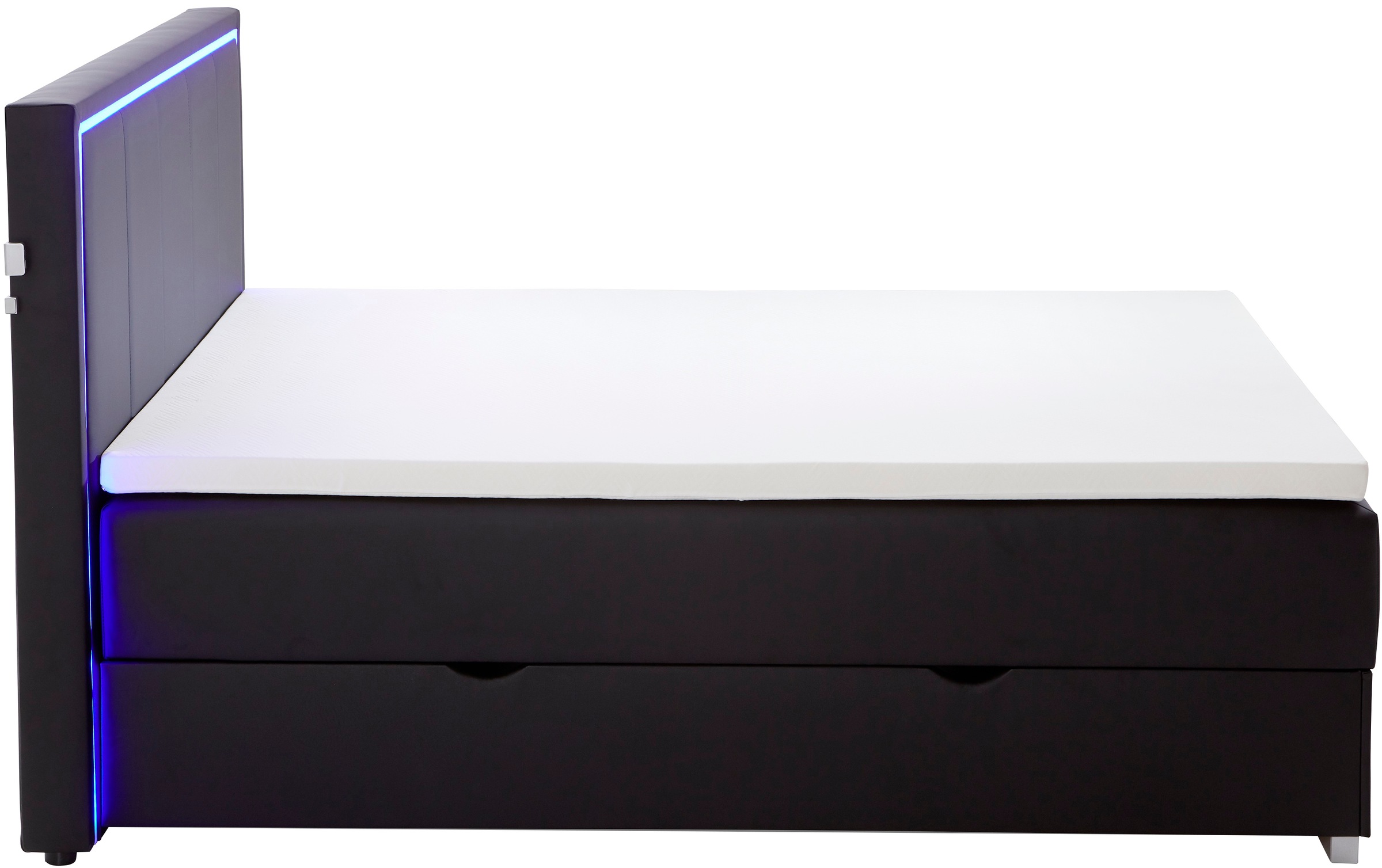 meise.möbel Boxbett »Colorado«, inkl. LED-Beleuchtung im Kopfteil, Bettkasten und Topper