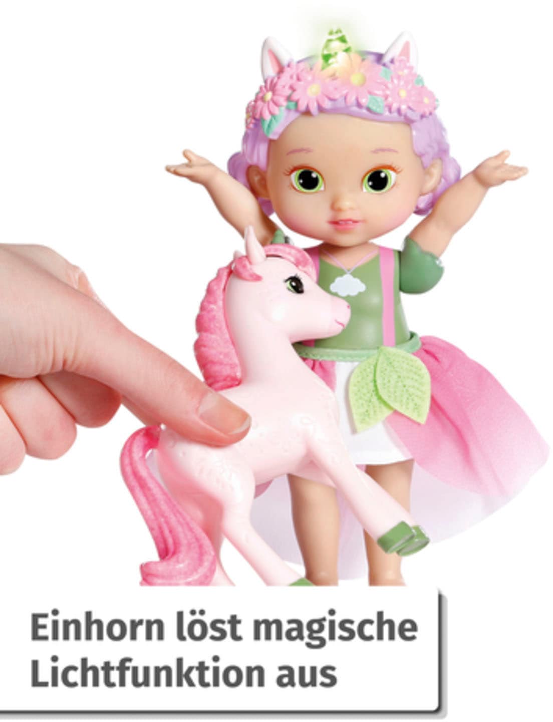 Baby Born Stehpuppe »Storybook Prinzessin Ivy, 18 cm«, mit Einhorn und Lichteffekten