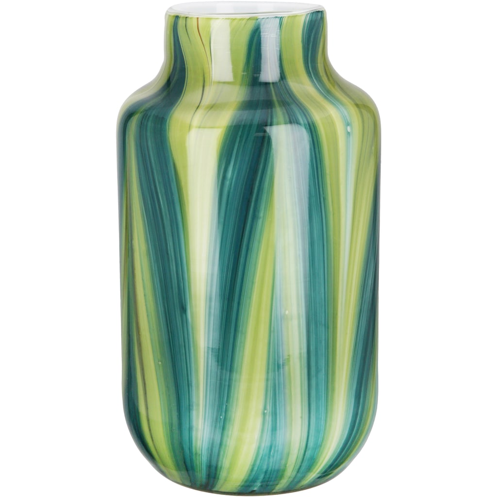 GILDE Tischvase »Verdo, Höhe ca. 30 cm«, (1 St.), dekorative Vase aus Glas, Blumenvase