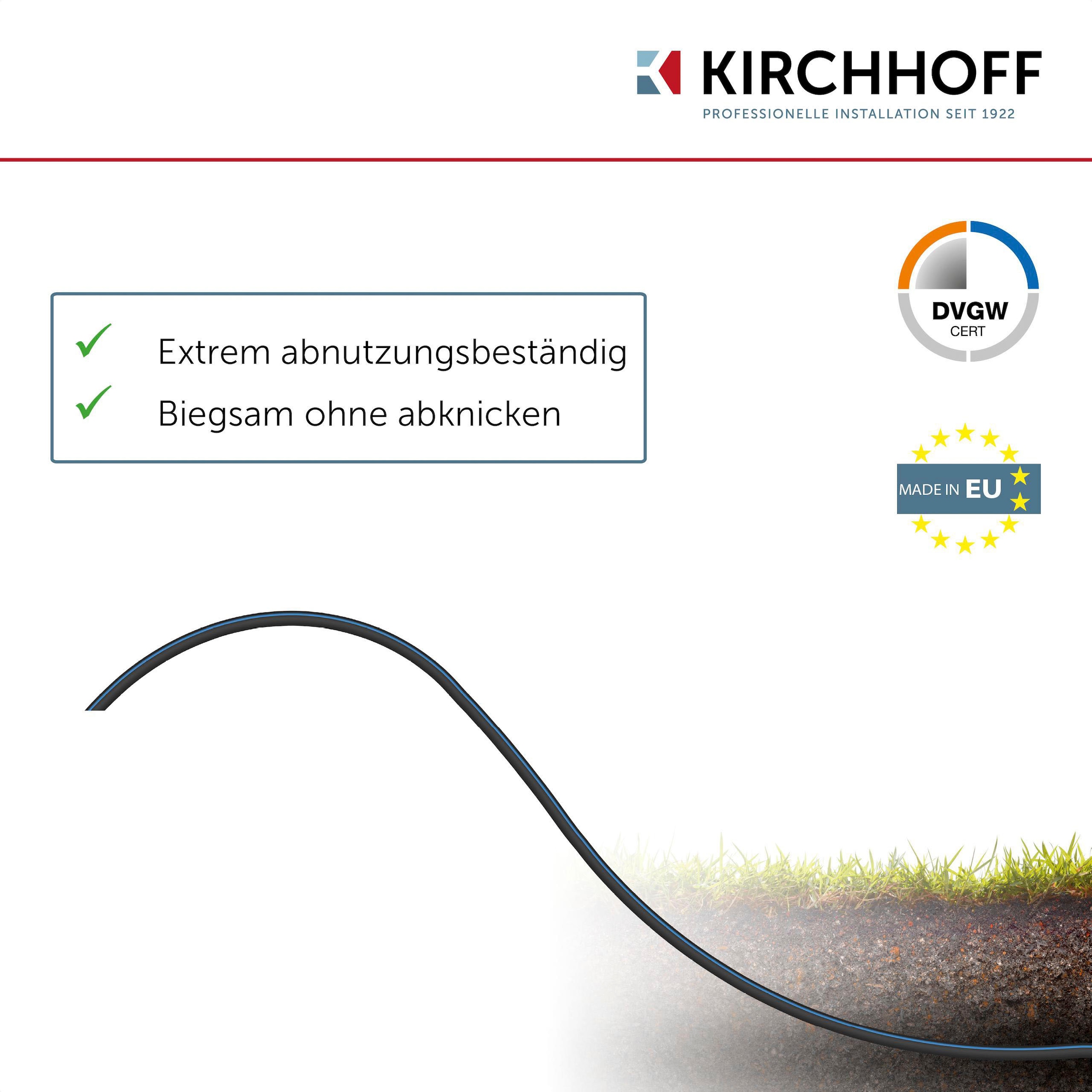 Kirchhoff Bewässerungsschlauch, Wasserleitung Gartenbewässerung 25 mm x 25 m