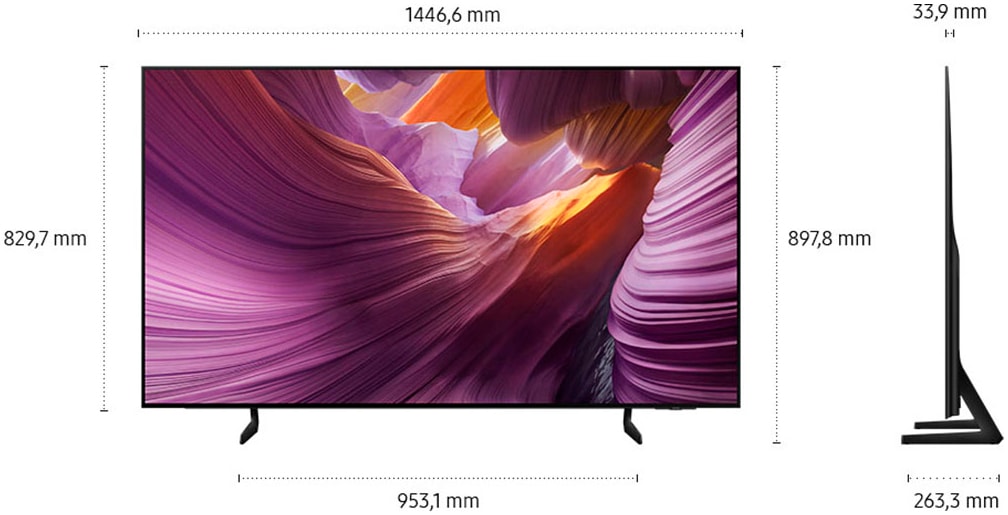Samsung OLED-Fernseher »GQ65S85FAE«, 4K Ultra HD, Smart-TV, HDR, Dolby Atmos & AI Sound, Pantone Farben, Gaming Hub, bis zu 120Hz