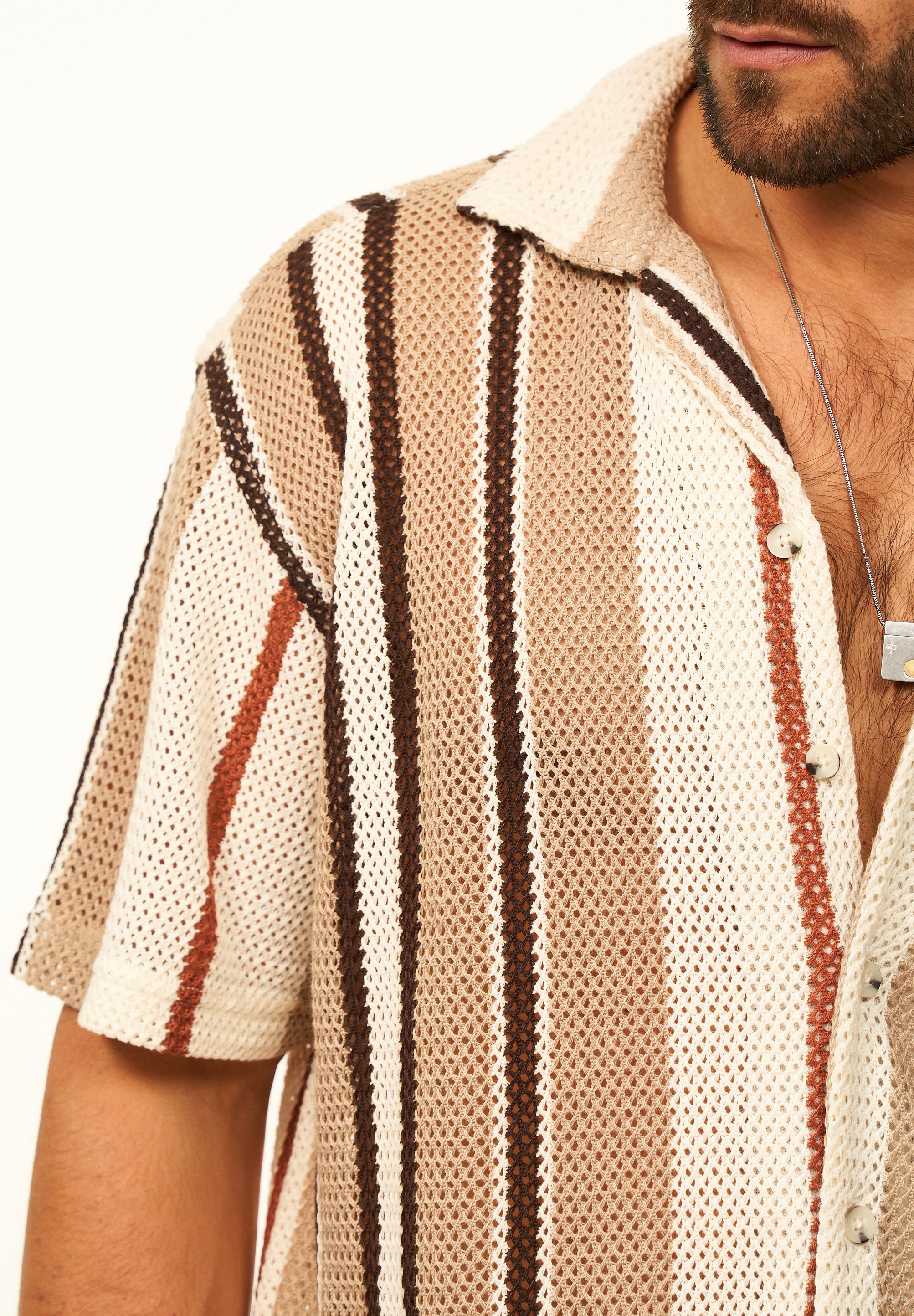CARISMA Kurzarmhemd »gestreift als Poloshirt im Summer-Look für Herren« Herren Strick Polohemd T-Shirt im Regular-Fit - Festival Hemd