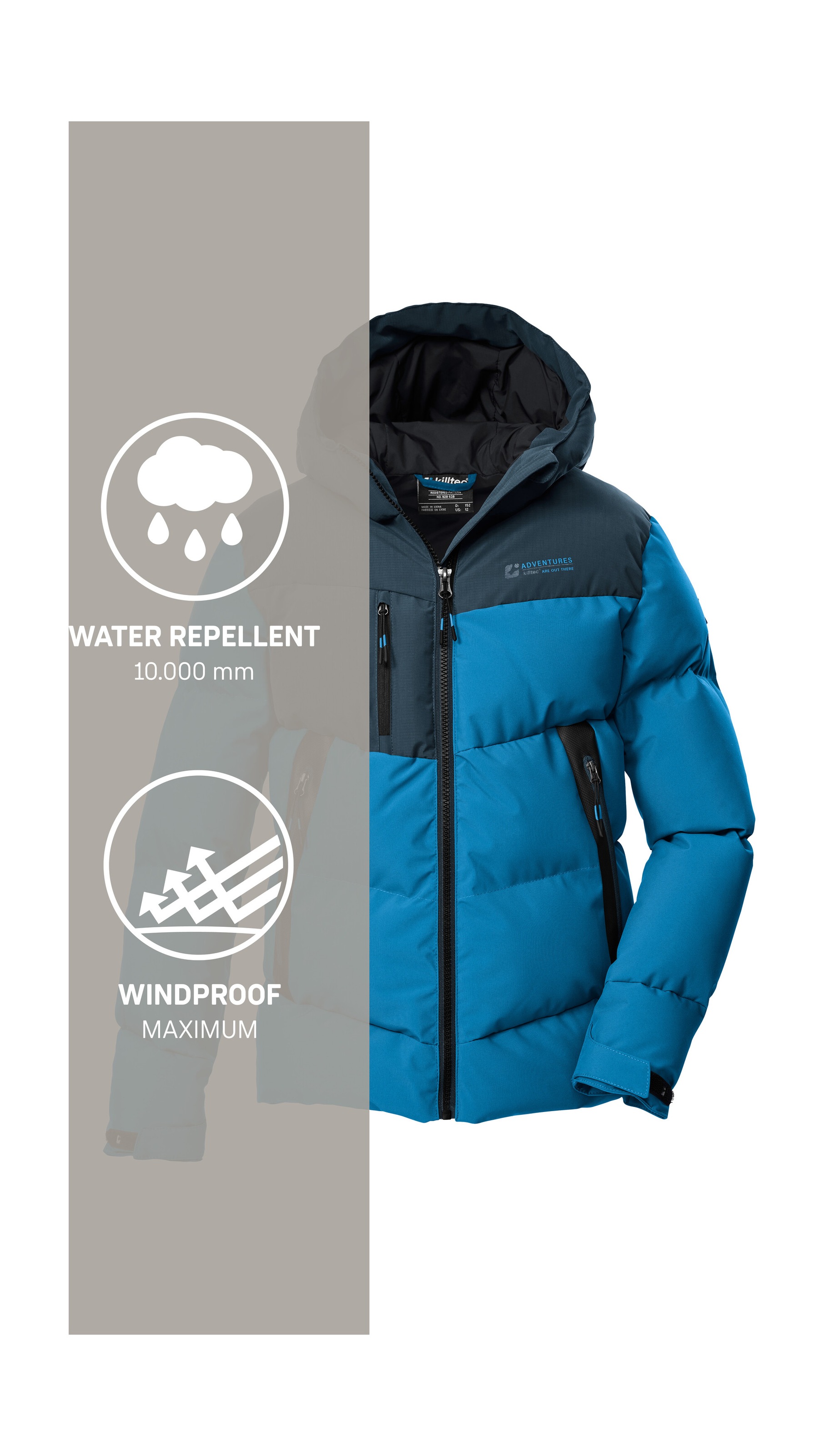 Killtec Steppjacke »KOW 230 BYS QLTD JCKT«, Winddichte, wasserabweisende Kinderjacke mit verstellbaren Bündchen
