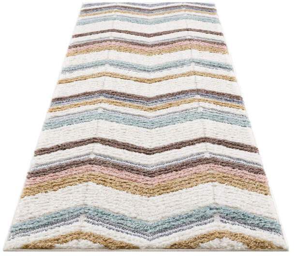Carpet City Hochflor-Teppich »Focus 3009«, rechteckig, 20 mm Höhe, Läufer, Boho, Hochtief-Muster/ 3D-Effekt, für Wohnzimmer, Schlafzimmer