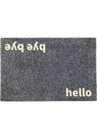 my home Fußmatte »hello bye bye«, rechteckig, 5 mm Höhe kaufen