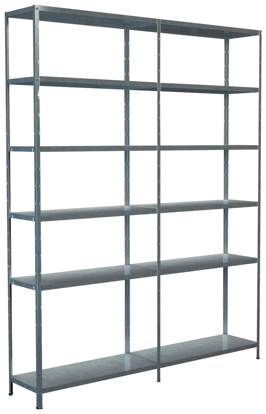SCHULTE Regalwelt Steckregal »Stecksystem Grund- und Anbauregal«, Metall verzinkt, 2300x1800x350 mm, 12 Böden