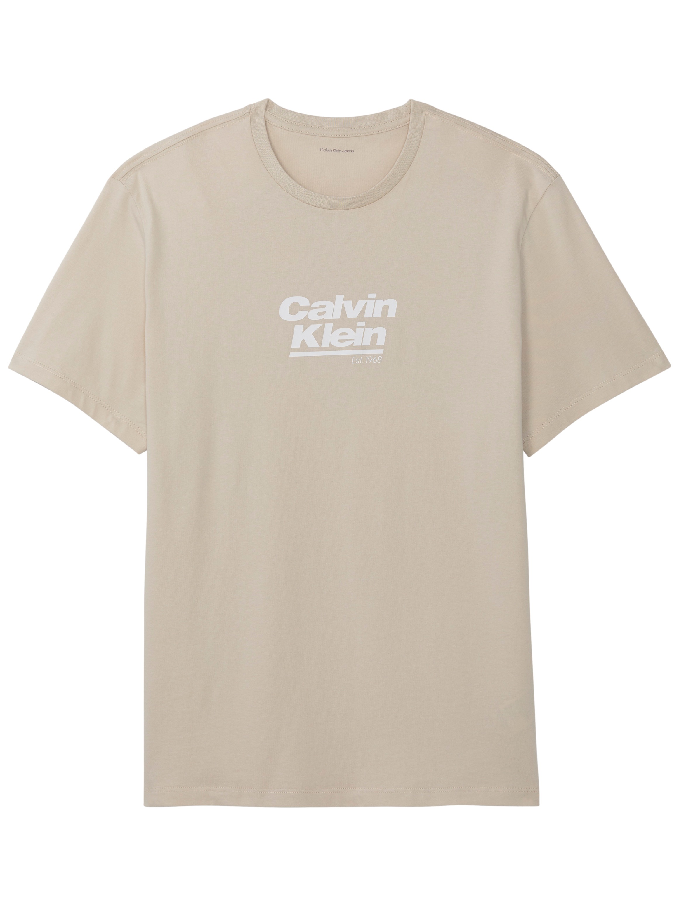 Calvin Klein Jeans T-Shirt Rundhalsausschnitt, Regular Fit, Logoschriftzug