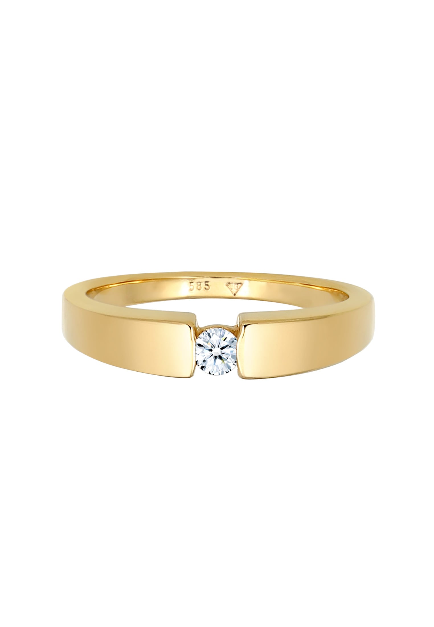 Elli DIAMONDS Trauring »Ring Verlobungsring Diamant (0.11 ct.) 585 Gelbgold«