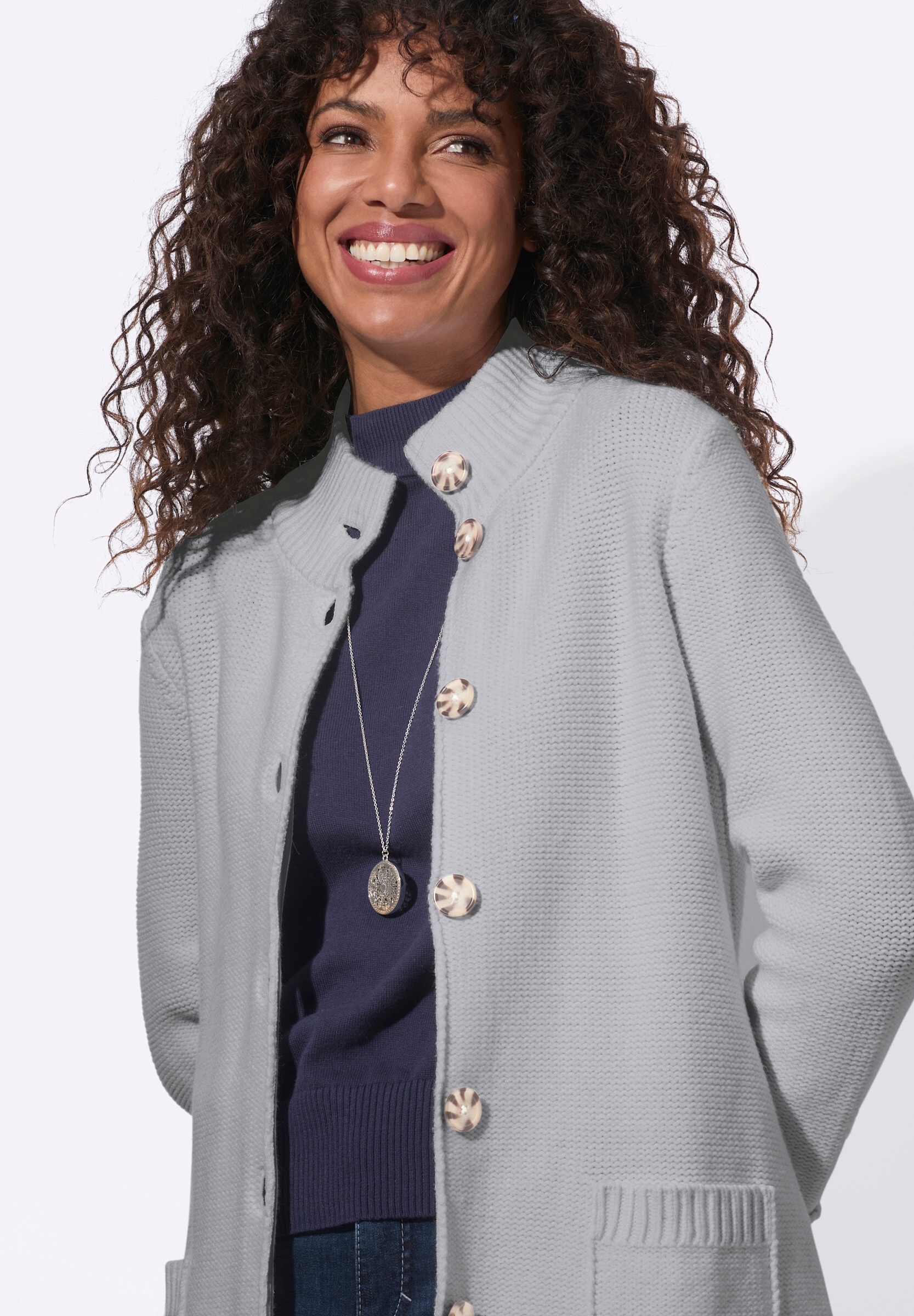 Witt Strickjacke »Strickjacke Longstrickjacke im modischen Linksstrick«