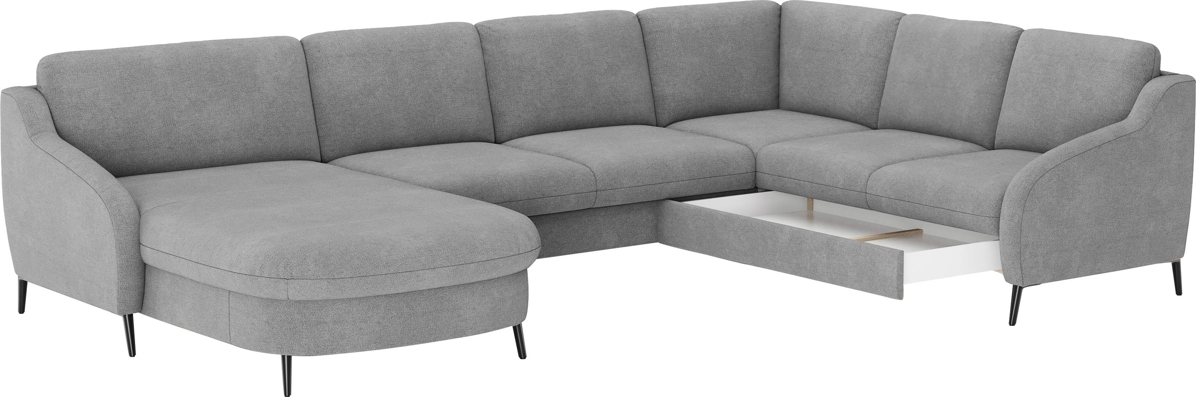 sit&more Wohnlandschaft »Soul U-Form«, wahlweise mit Bettfunktion und Bettkasten oder Schubkasten